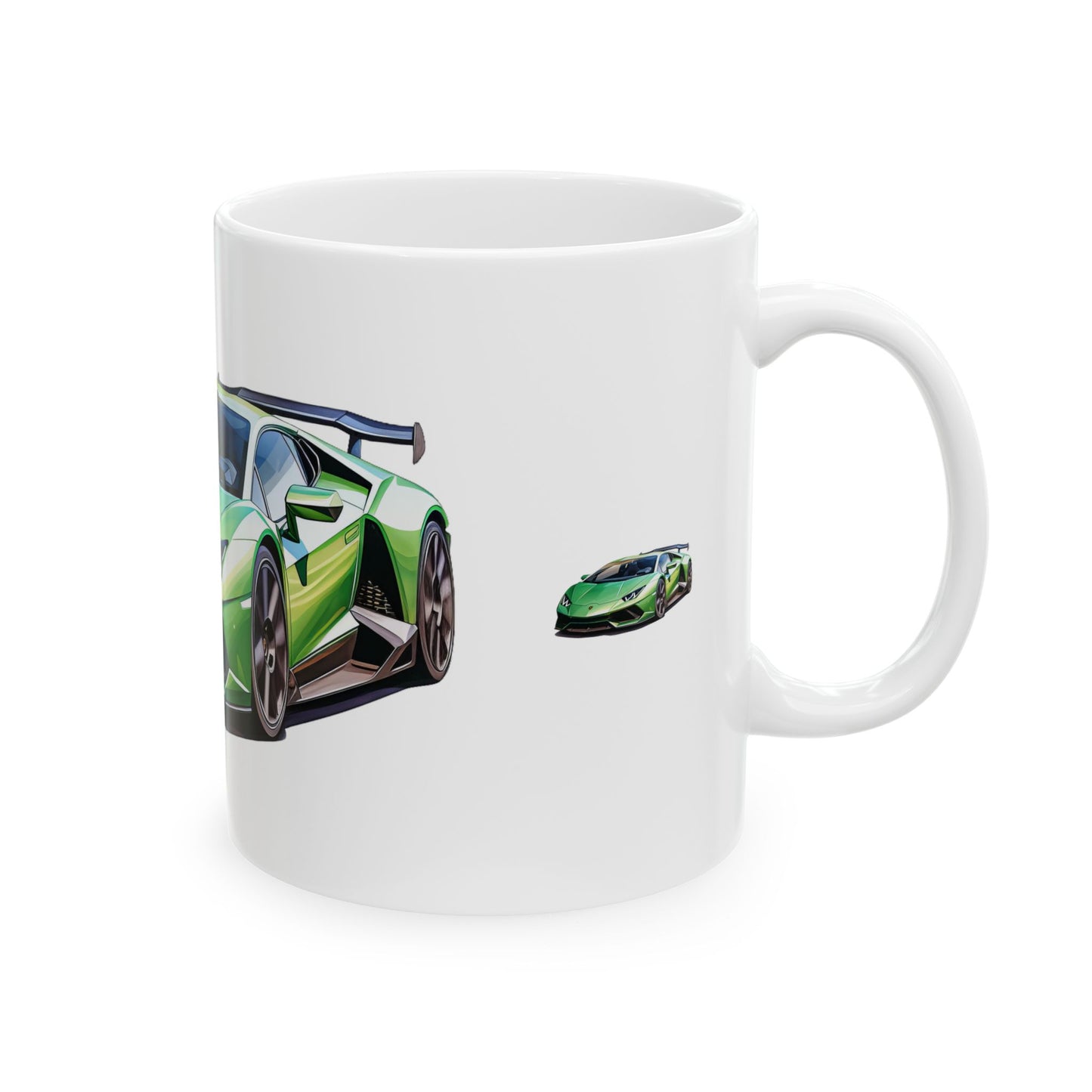 Princess Grace Lamborghini Green Sports Car Ceramic Mug Perfect Gift for Car Enthusiasts