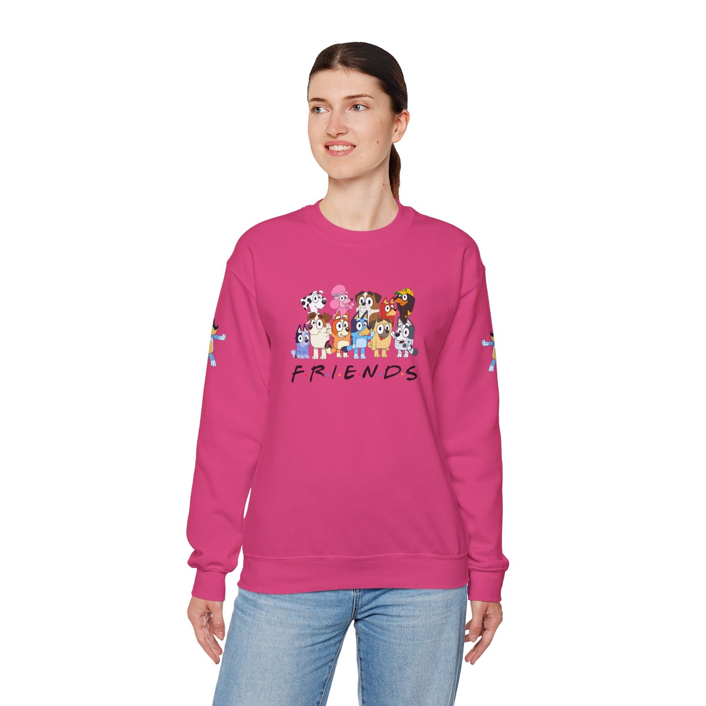 Princess Grace Bluey Friends Inspired Unisex Heavy Blend Crewneck Sweatshirt Cozy Cartoon Vibes