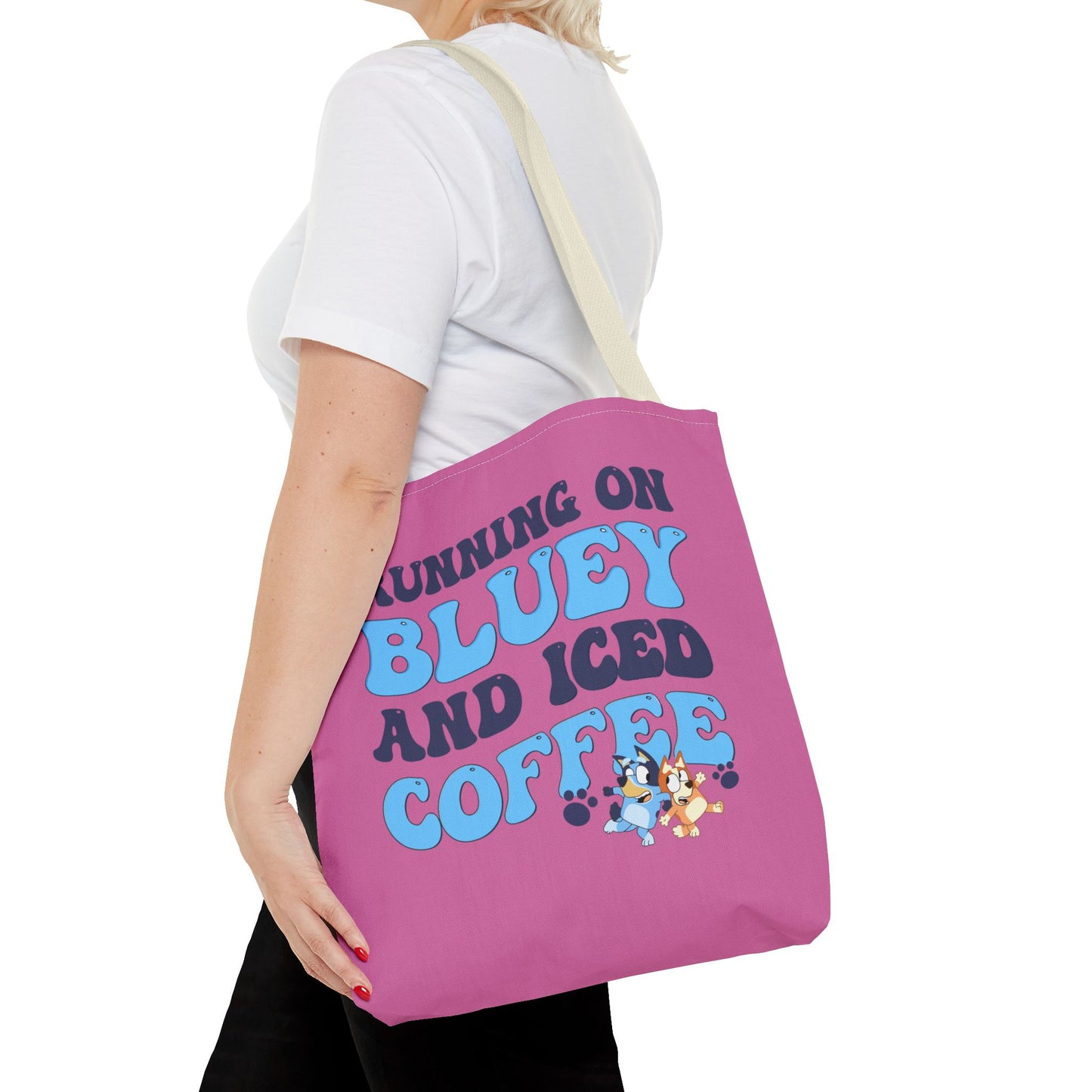 Princess Grace Cute Bluey Coffee Tote Bag Perfect for Dog Lovers & Coffee Enthusiasts