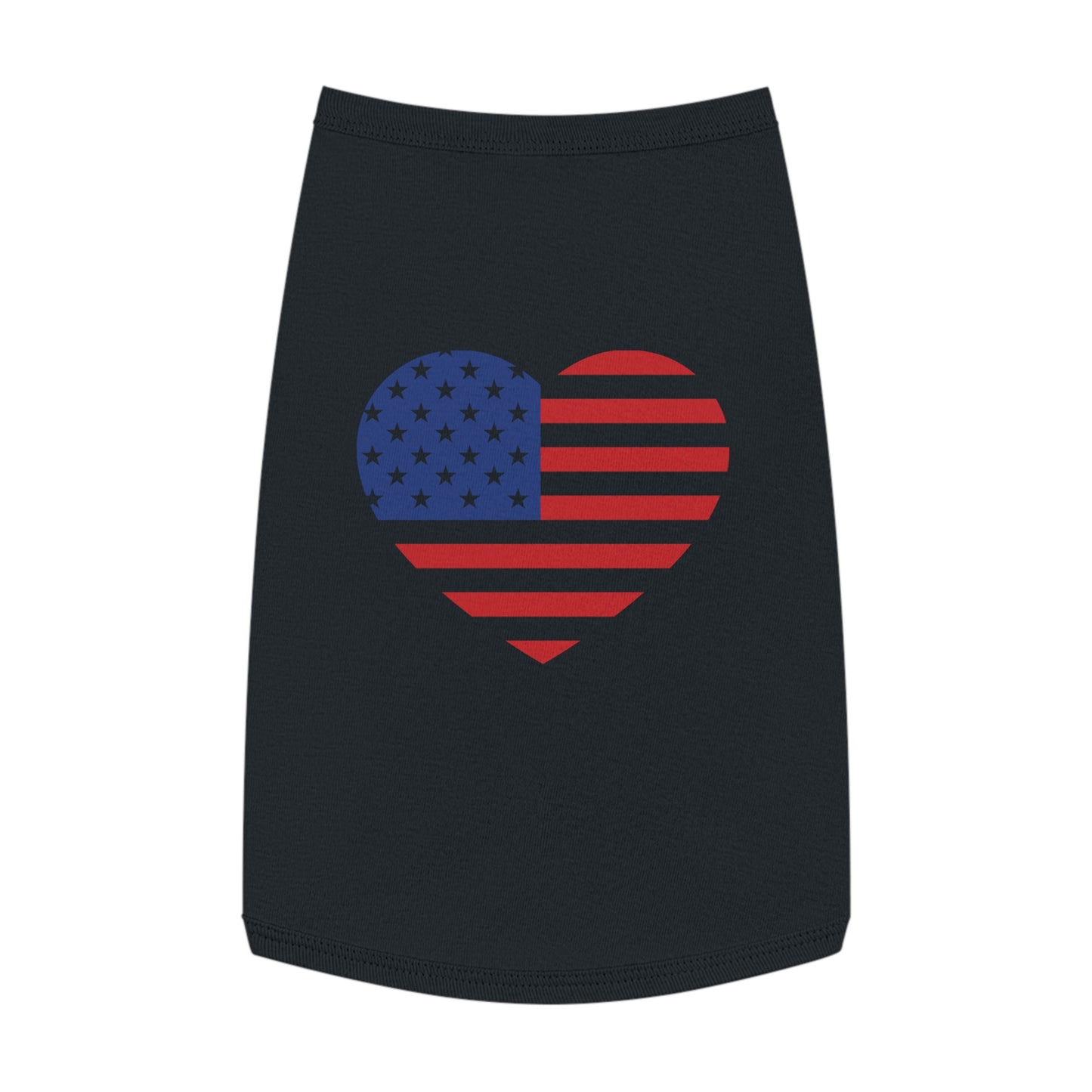 Princess Grace USA Flag Heart Pet Tank Top Patriotic Dog Apparel for Independence Day