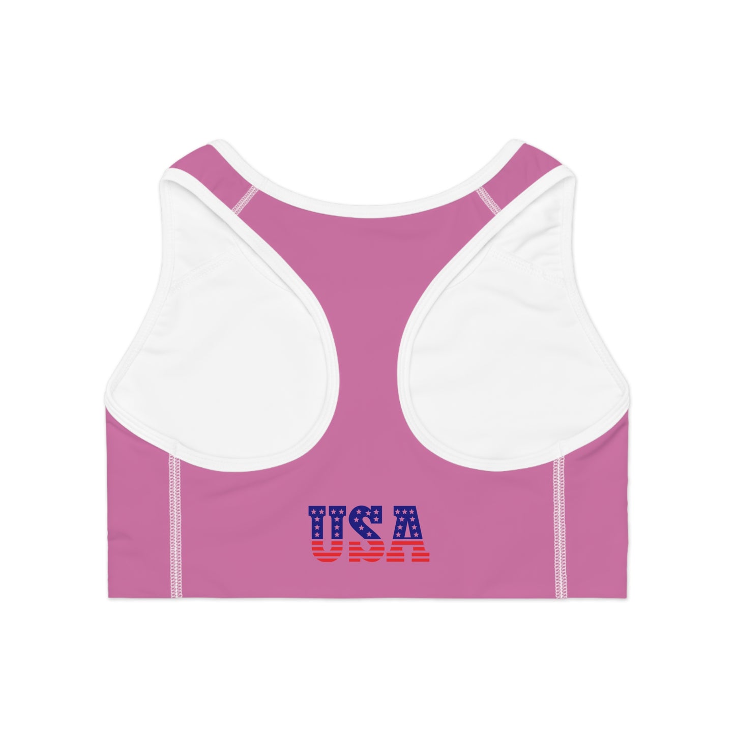 Princess Grace Patriotic Eagle Sports Bra USA Flag Design for Active Lifestyle