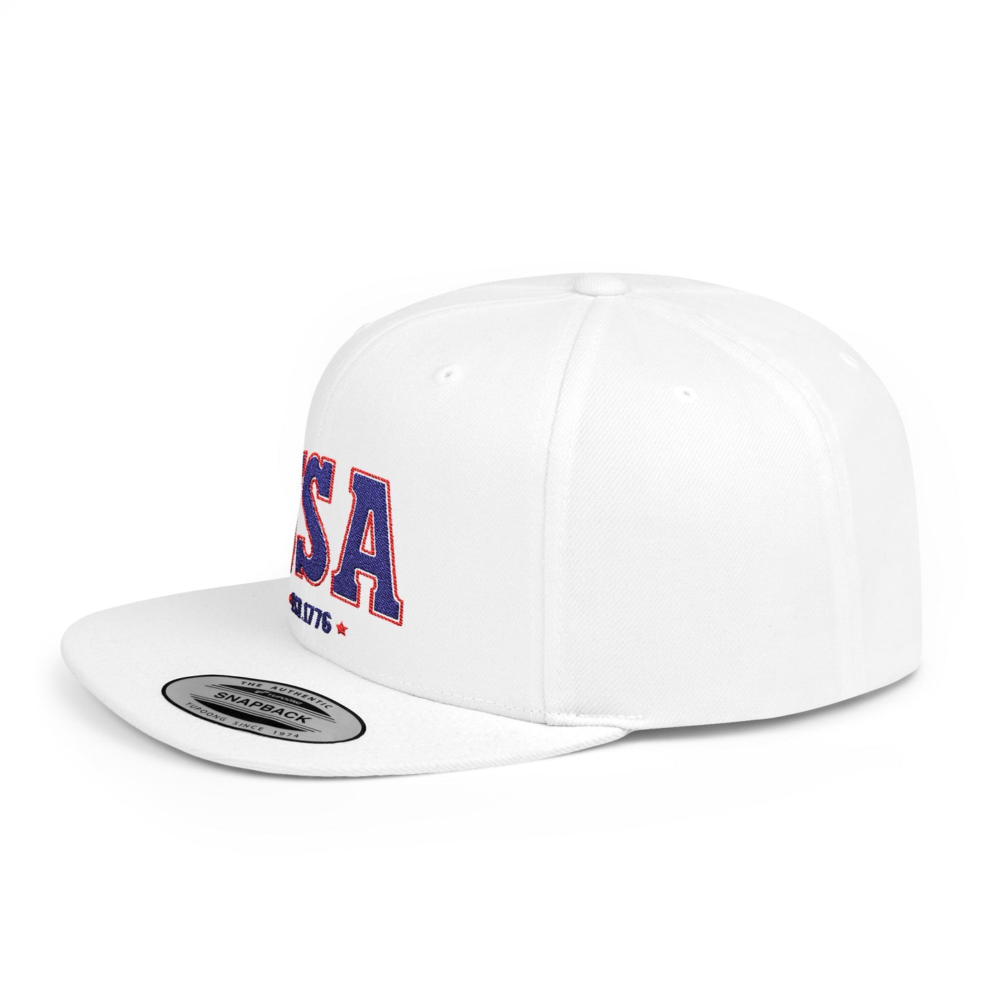 Princess Grace USA Flat Bill Snapback Hat Patriotic Style, Perfect for Holidays & Outdoor Events