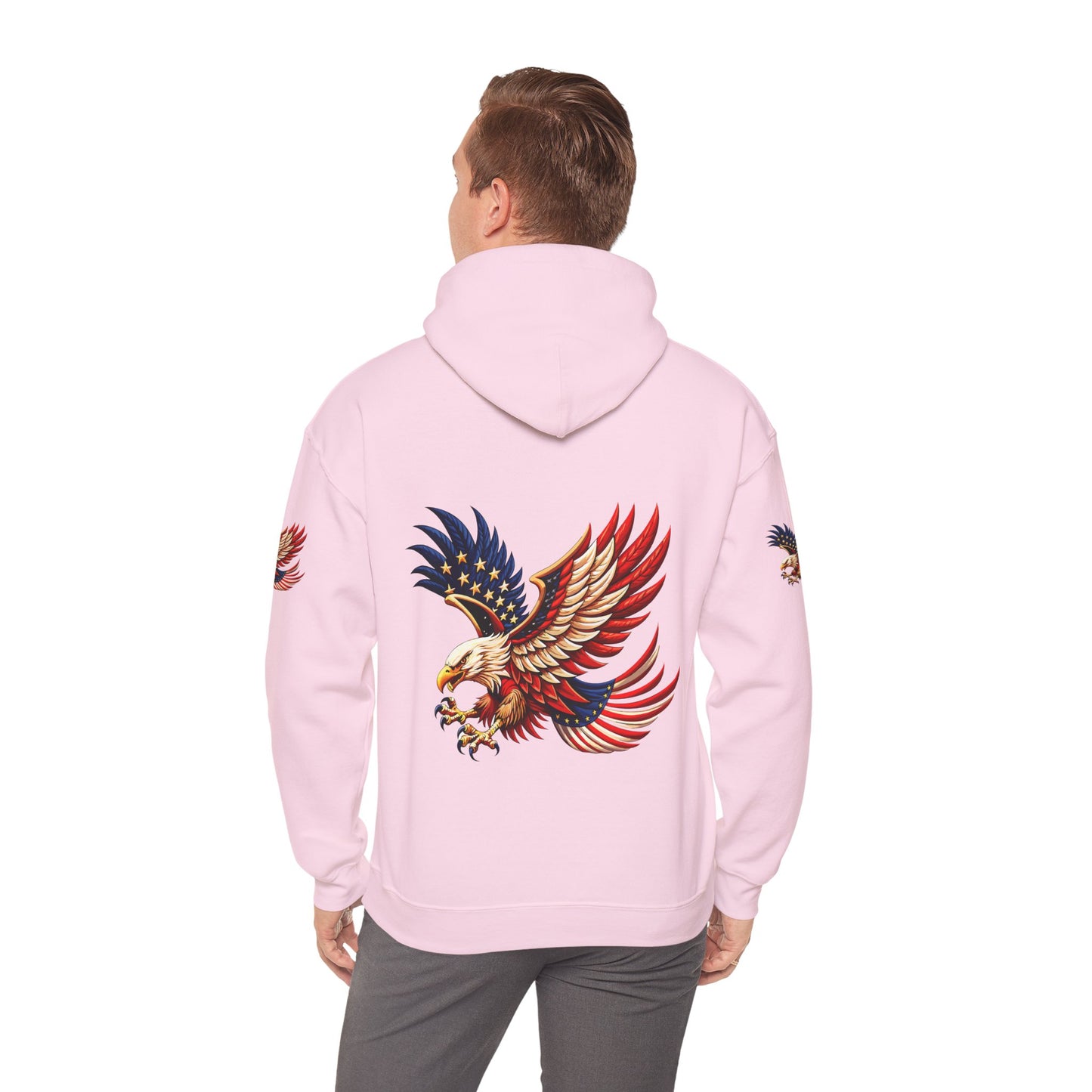 Princess grace Patriotic Eagle Hooded Sweatshirt Unisex Heavy Blend