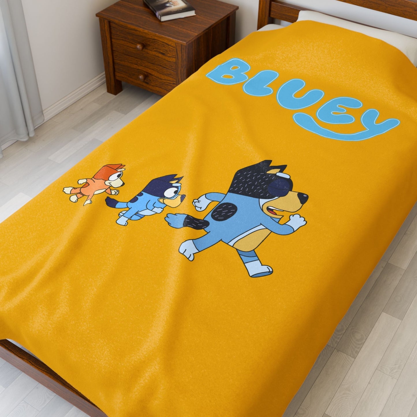 Princess Grace Bluey Velveteen Plush Blanket Cozy Throw for Kids and Fans