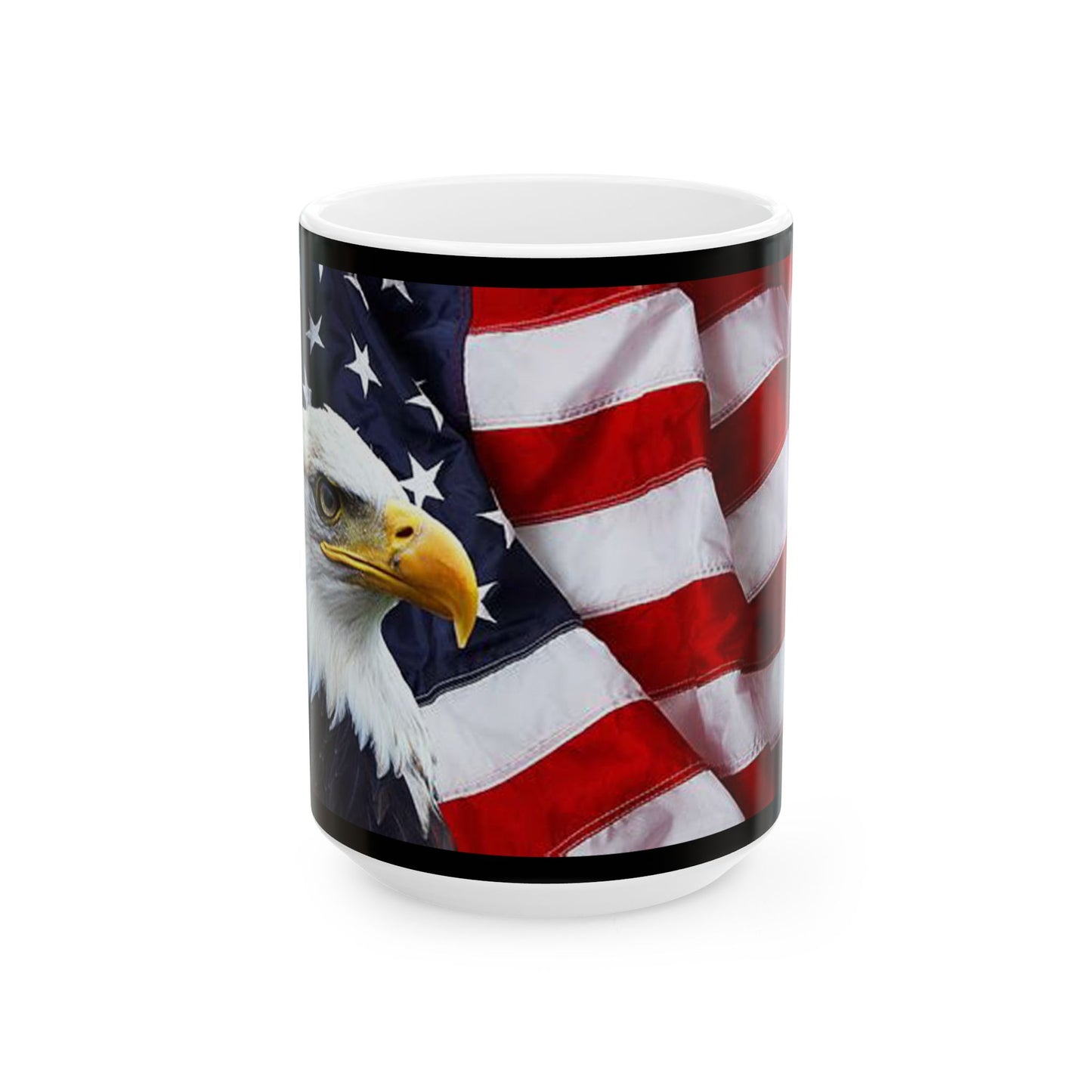 Princess Grace Patriotic Eagle Ceramic Mug Perfect for Veterans Day, Independence Day, Coffee Lovers, Gifts, USA Decor