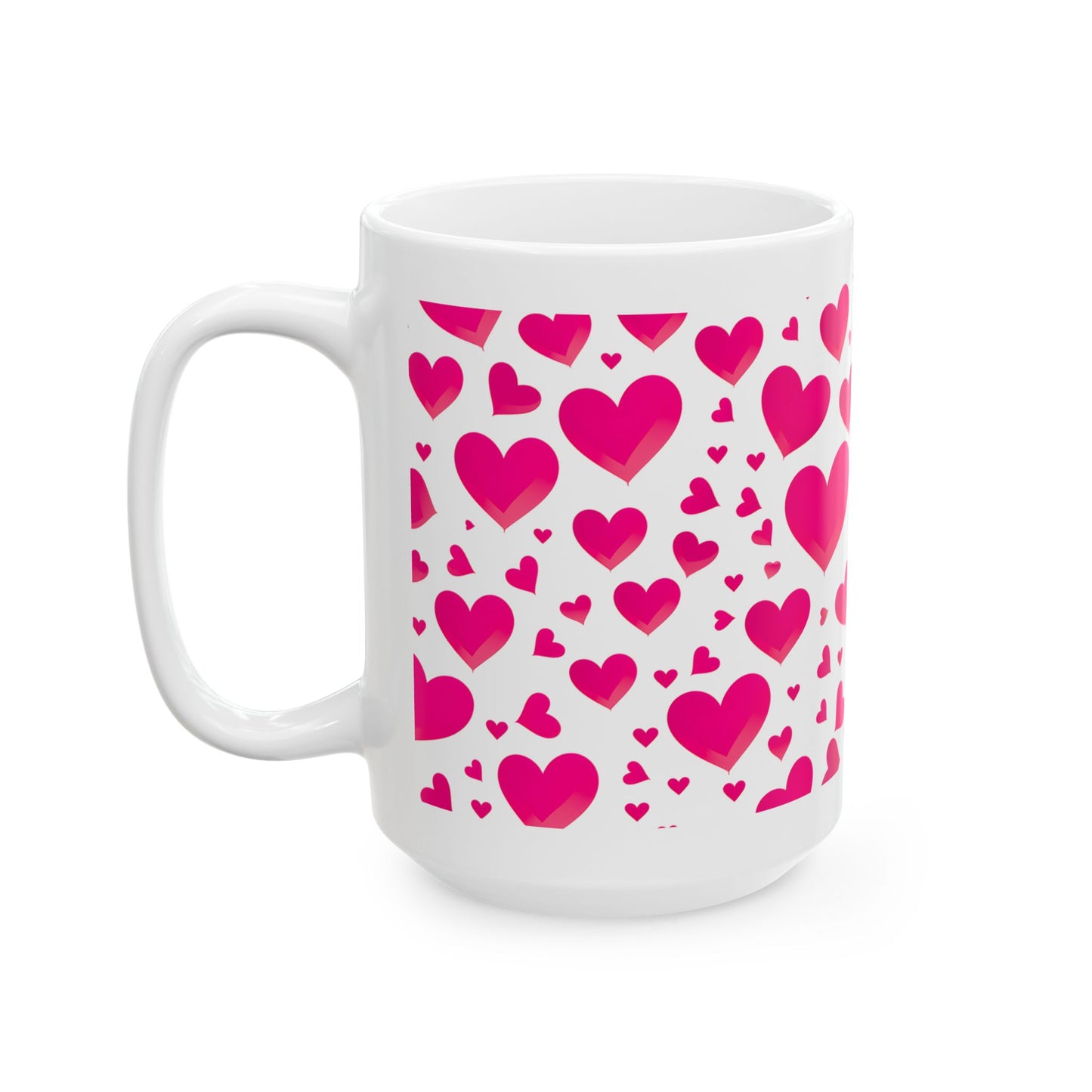 Princess Grace  Love Hearts Ceramic Mug  Perfect for Valentine's Day & Everyday Enjoyment