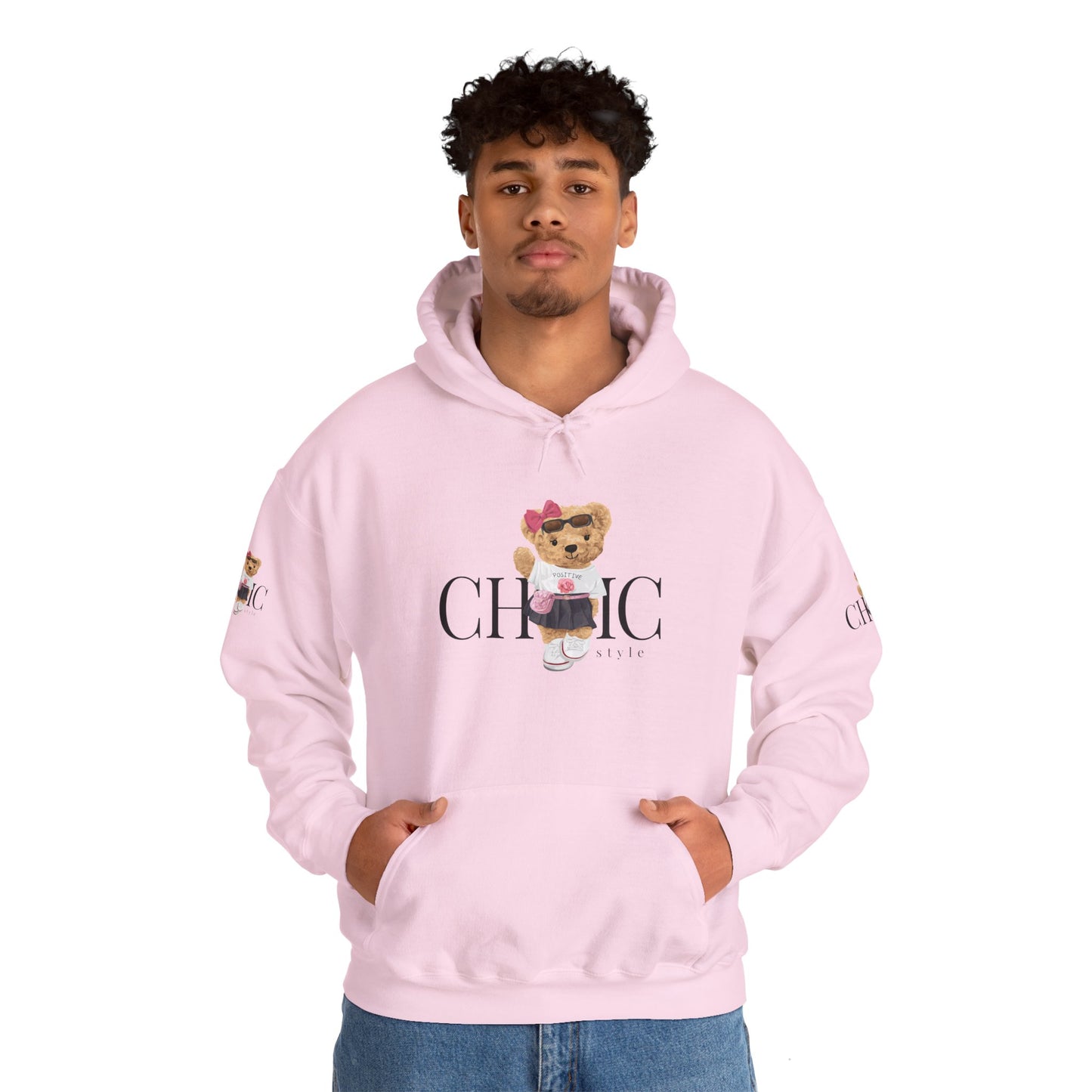 Princess Grace Chic Style Bear Unisex Hooded Sweatshirt Cute and Cozy Fashion