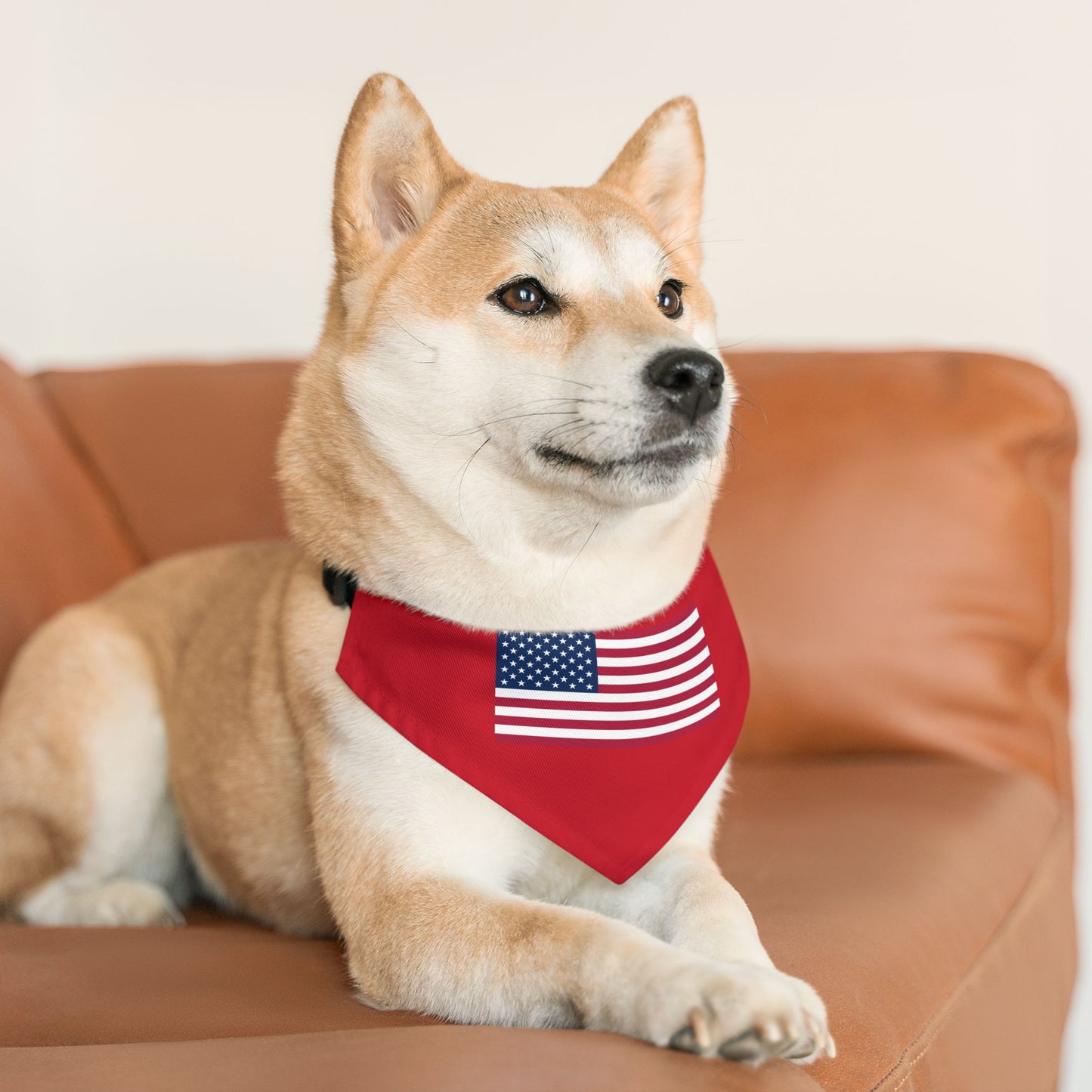 Princess Grace Patriotic Pet Bandana Collar USA Flag Design