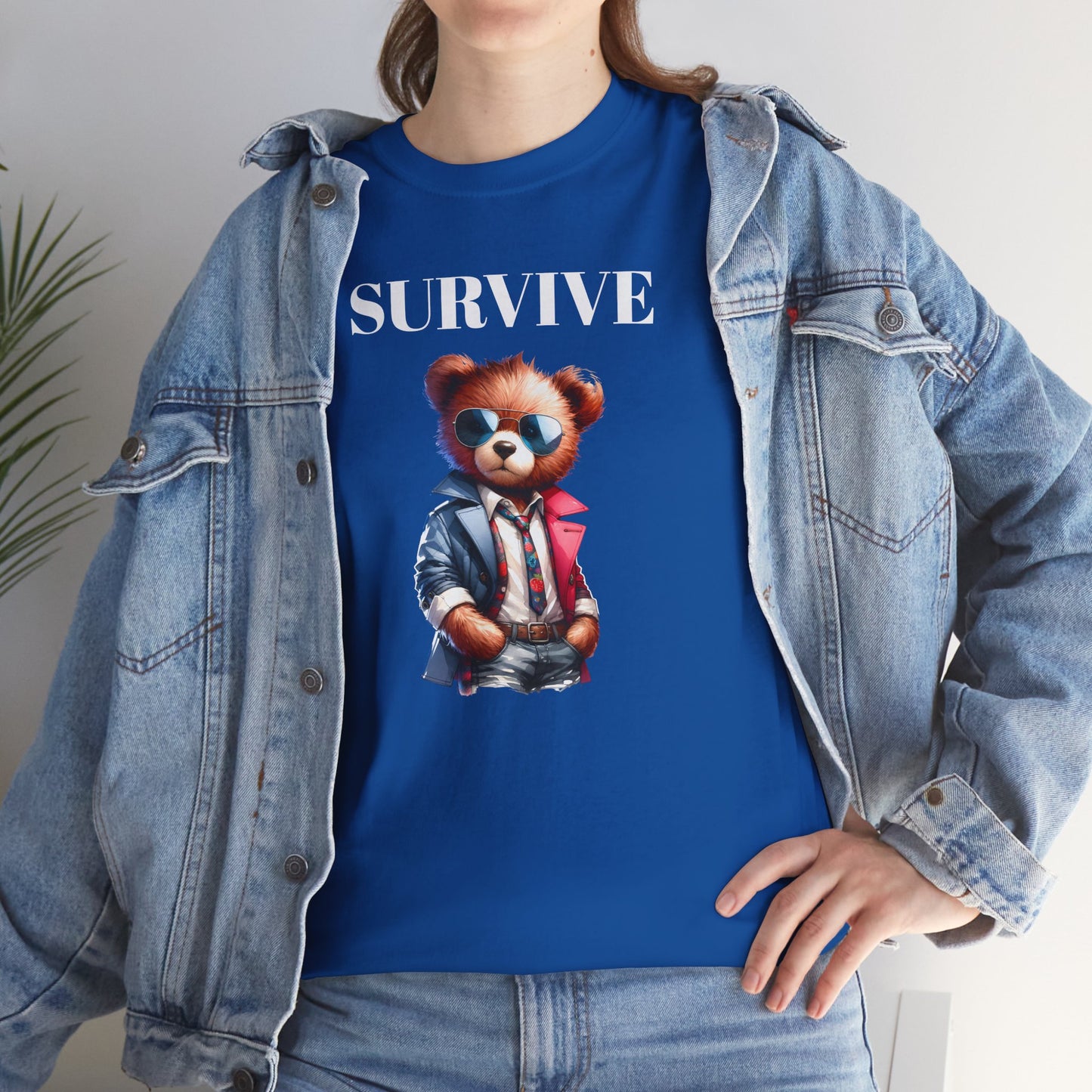Princess Grace Survive Graphic Unisex Heavy Cotton Tee Cool Casual Wear for Animal Lovers