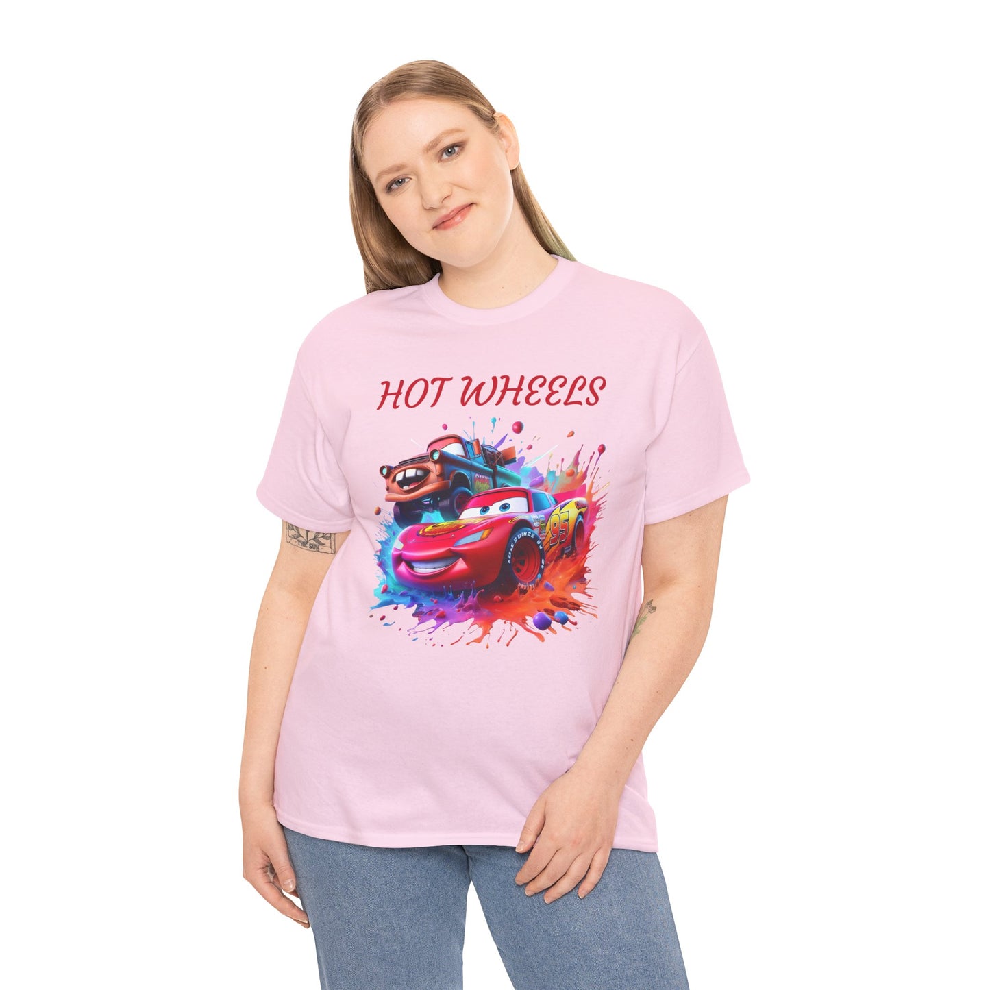 Princess Grace Cool Cars Unisex Heavy Cotton Tee Hot Wheels Graphic Tee for Kids and Adults