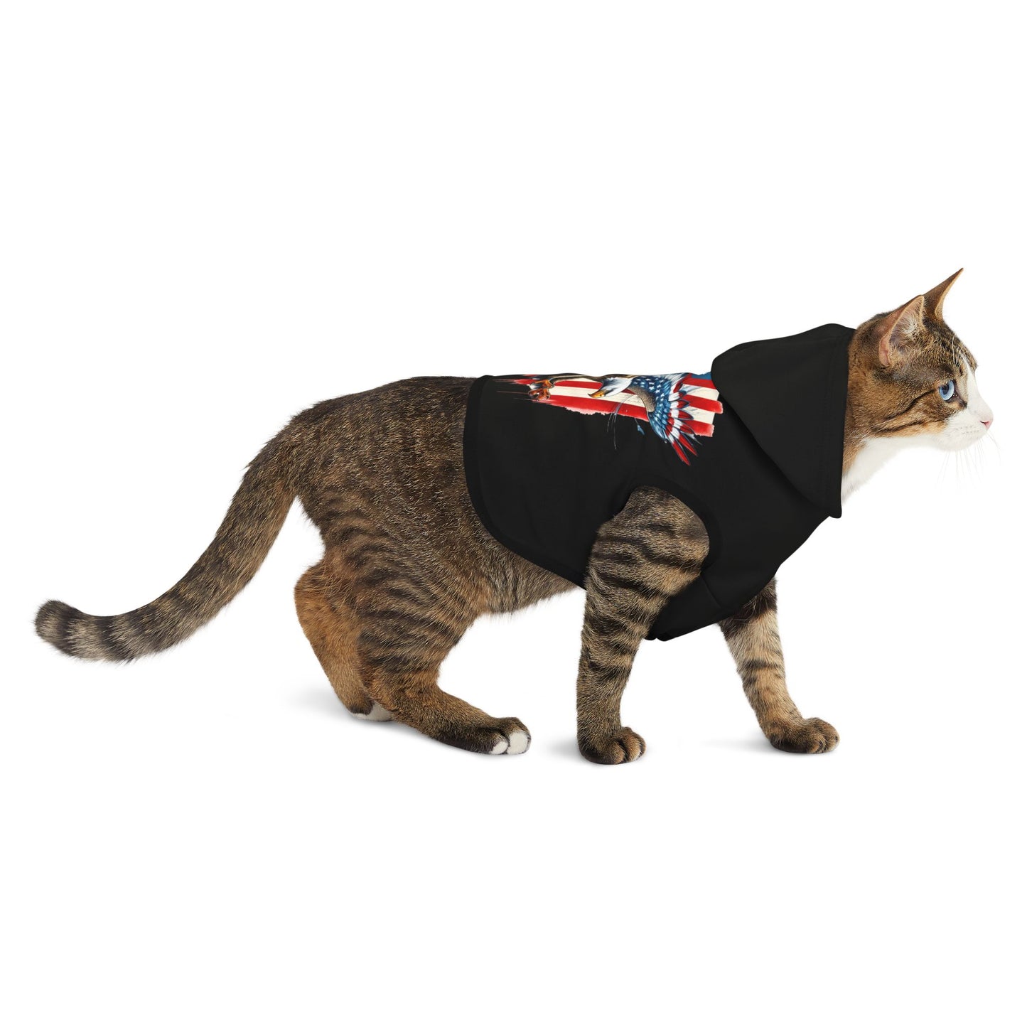 Princess Grace Patriotic Pet Hoodie Eagle Design for Dogs and Cats