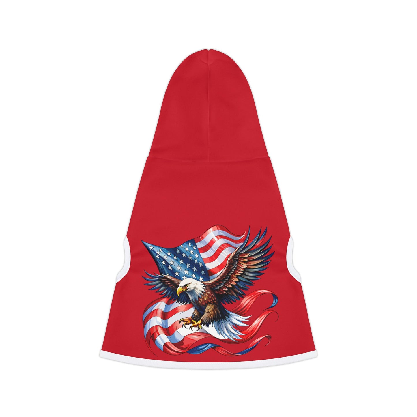 Princess Grace Patriotic Pet Hoodie with Eagle and Flag Design