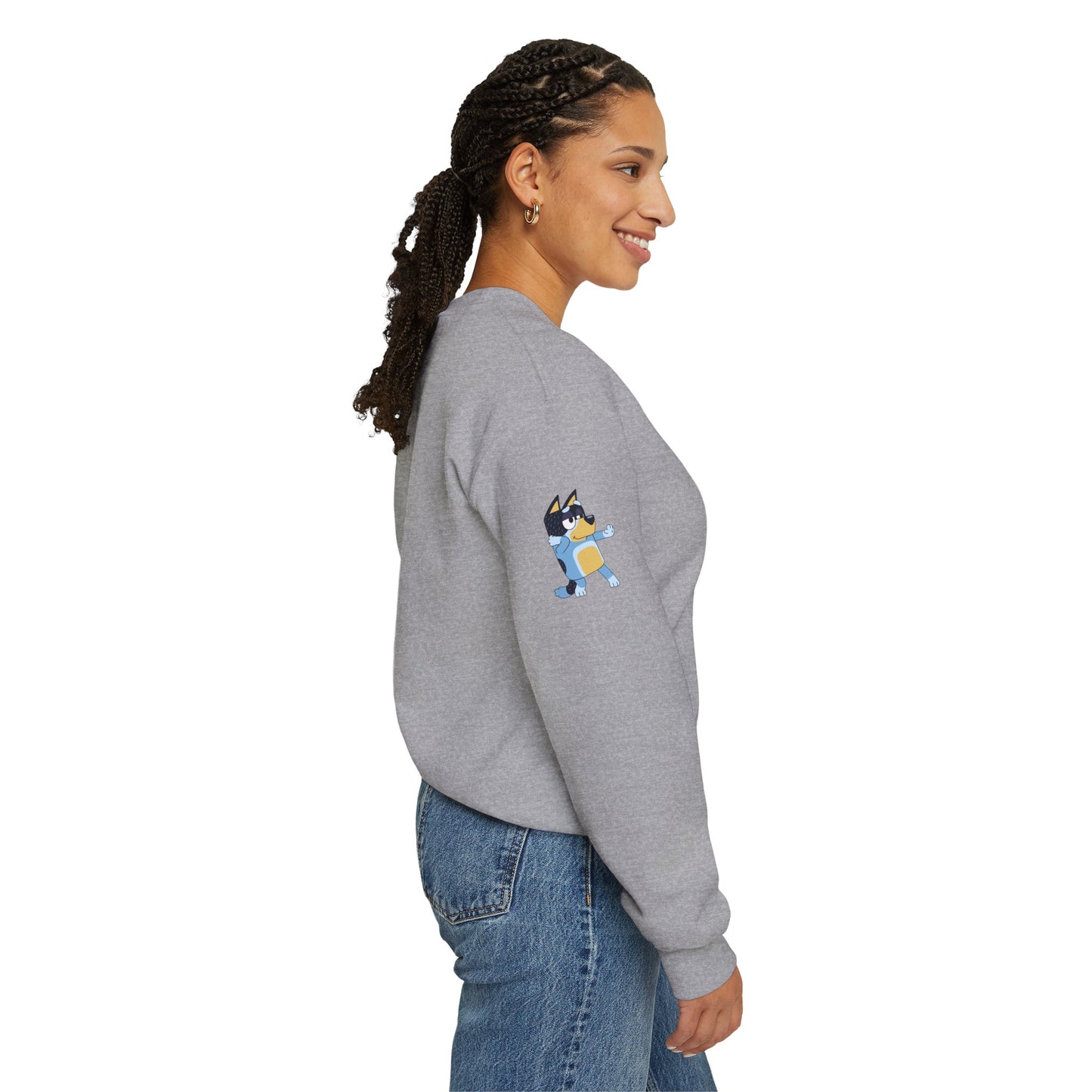 Princess Grace Bluey Cozy Cartoon Crewneck Sweatshirt for Kids and Families Perfect for Playtime and Pajama Days