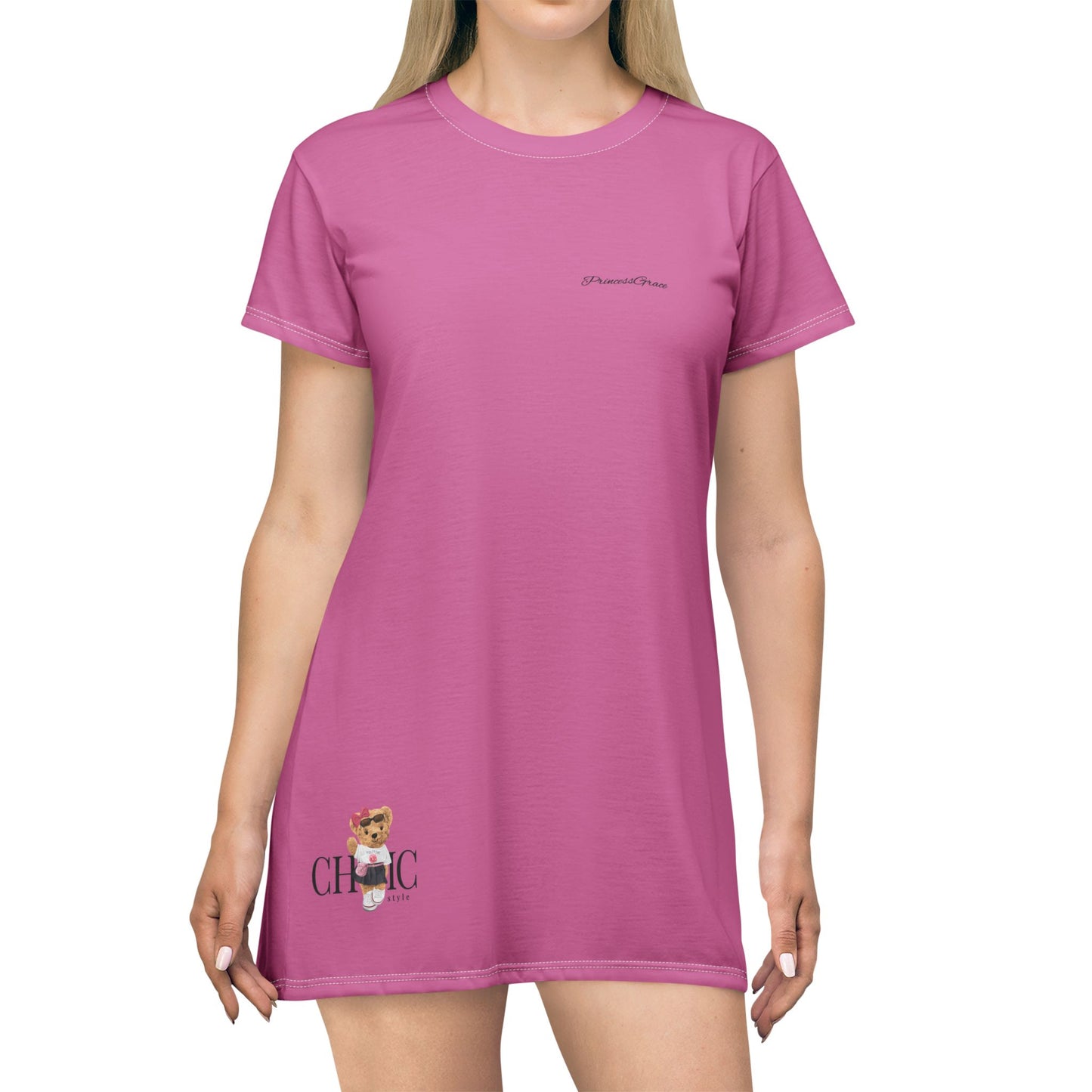 Princess Grace Cute Chic T-Shirt Dress for Casual Days