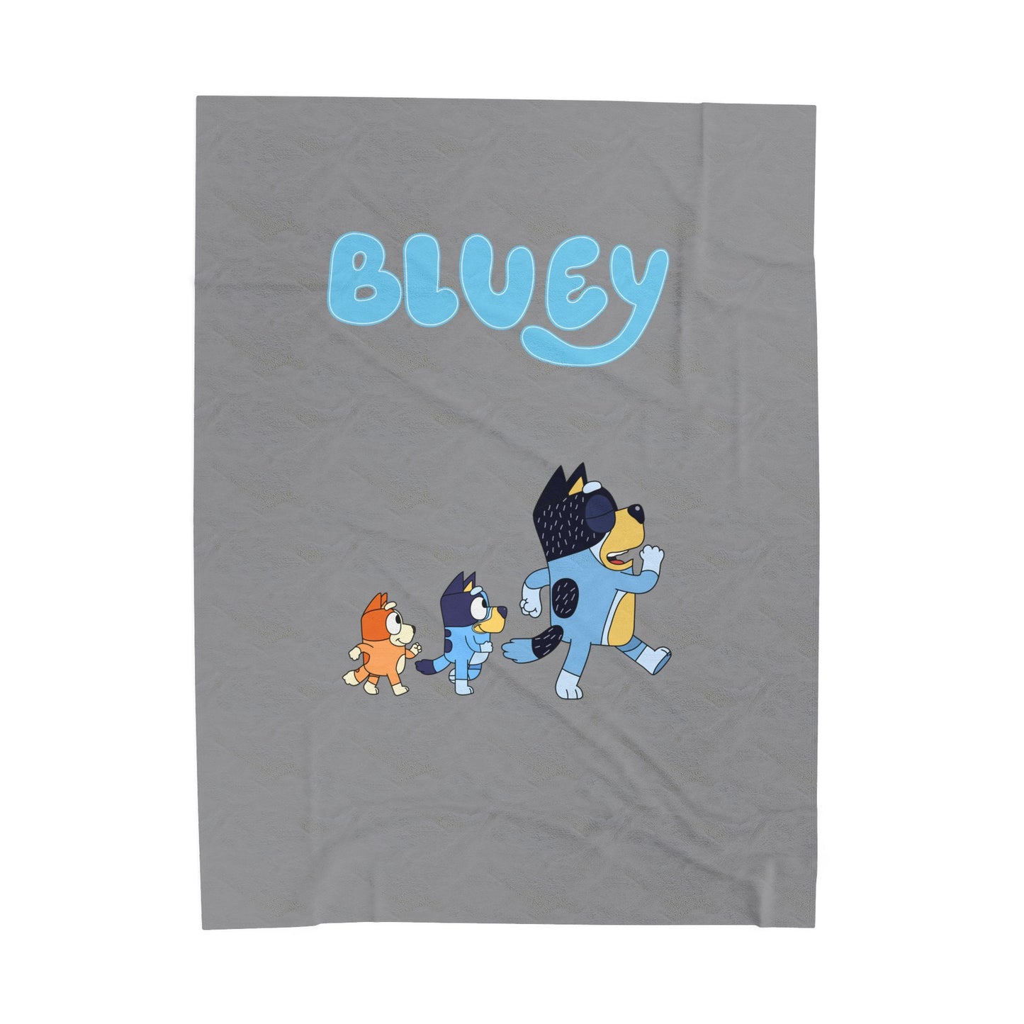 Princess Grace Bluey Velveteen Plush Blanket for Kids Cozy Cartoon Throw for Playtime and Cuddles