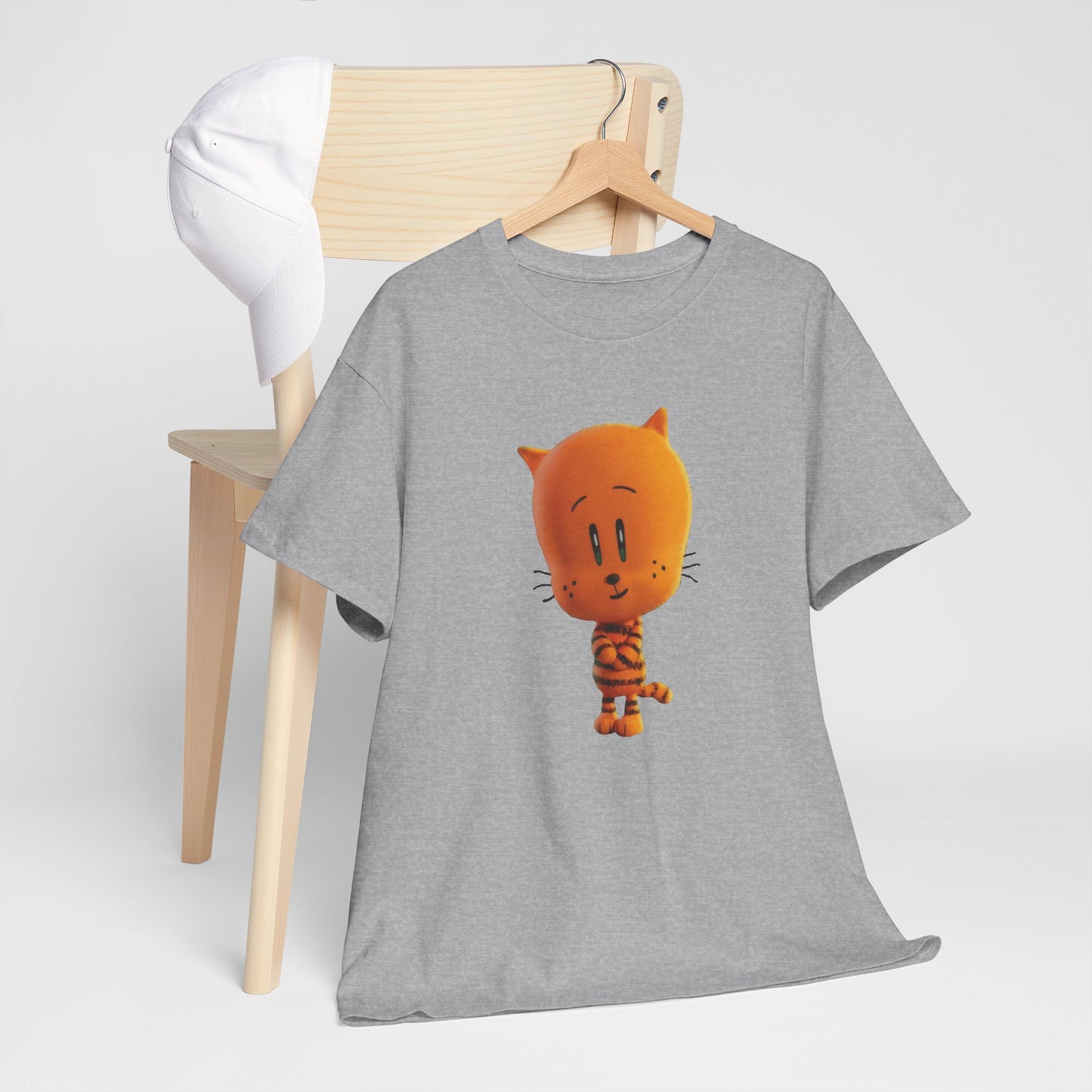 Princess Grace Funny Cartoon Cat Unisex Heavy Cotton Tee