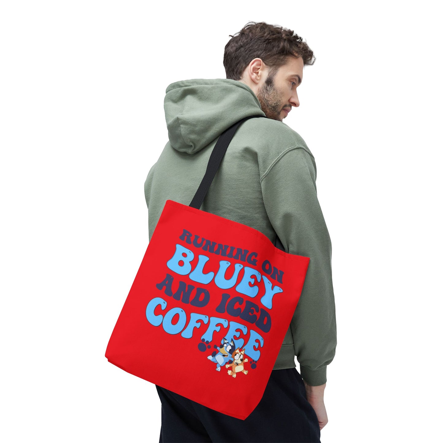 Princess Grace Running on Bluey and Iced Coffee Tote Bag Fun & Functional Carryall