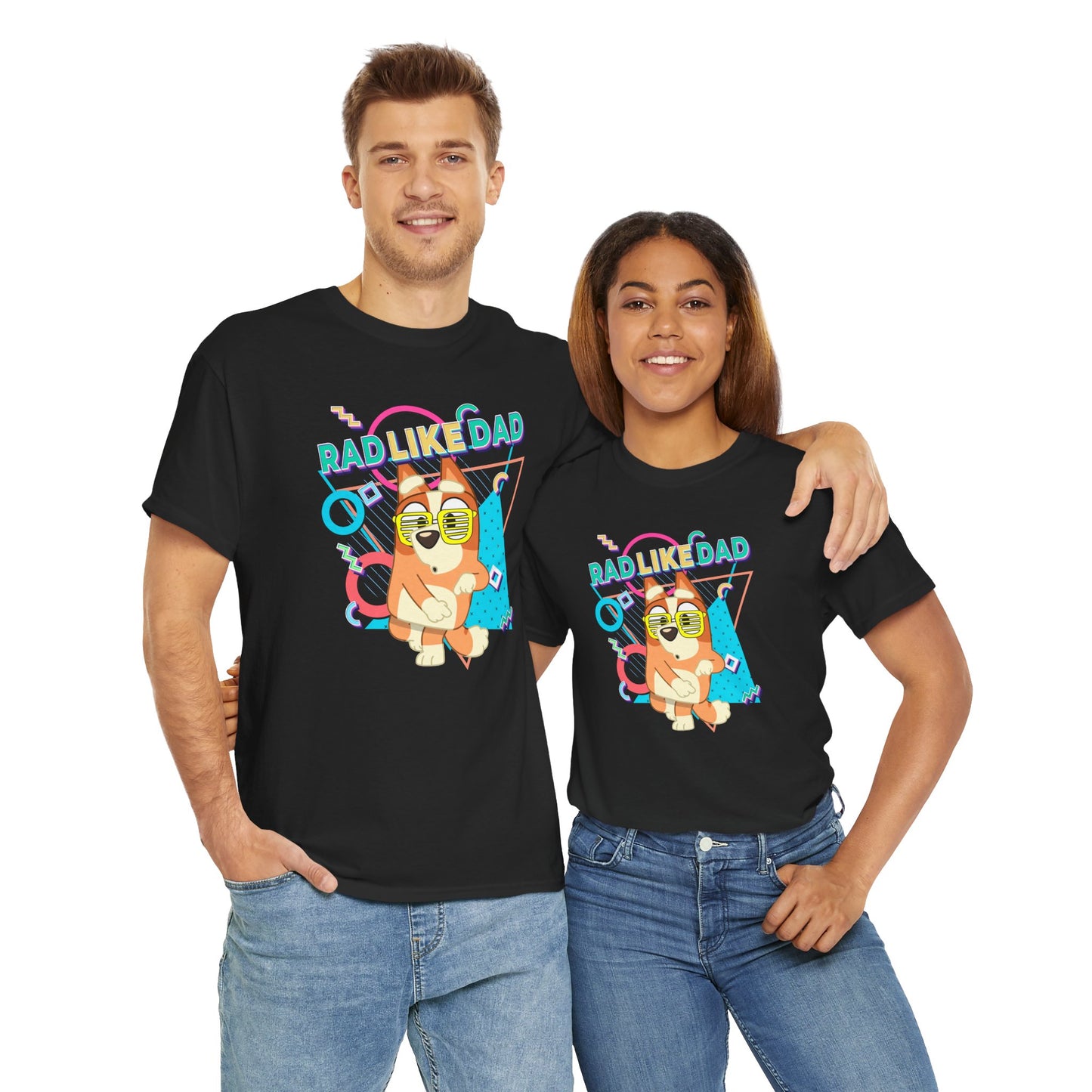 Princess Grace Bluer Rad Like Dad Fun Unisex Heavy Cotton Tee Graphic Tee for Everyday Wear and Gifts