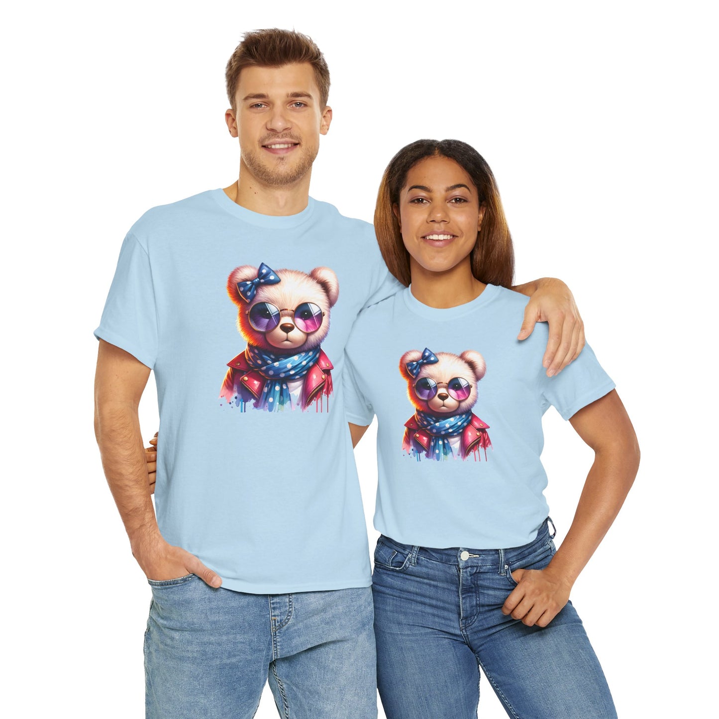 Princess Grace Cool Bear Graphic Unisex Heavy Cotton Tee Stylish & Fun for All
