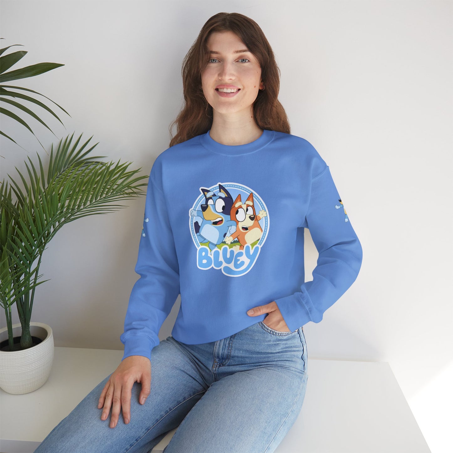 Princess Grace Bluey Friends Unisex Crewneck Sweatshirt Cozy Cartoon Apparel for Kids & Adults