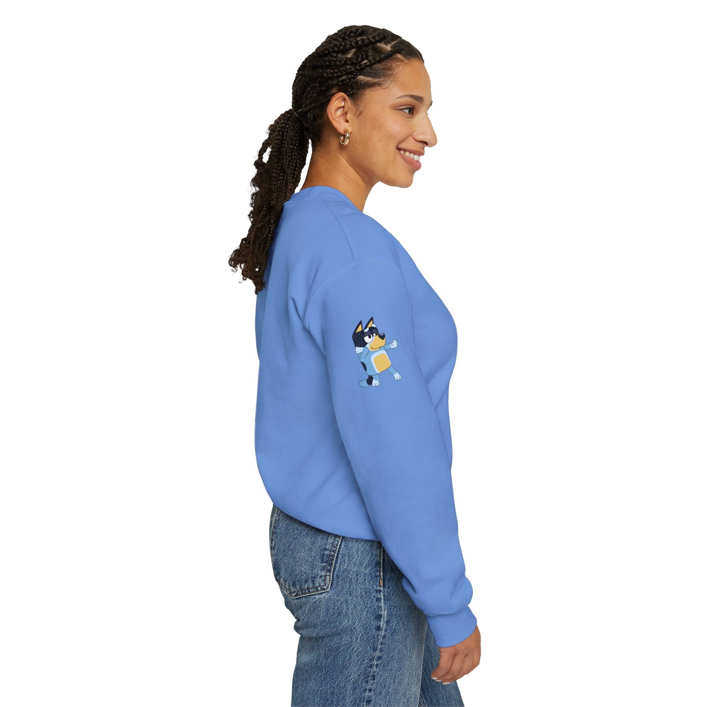 Princess Grace Bluey Cozy Cartoon Crewneck Sweatshirt for Kids and Families Perfect for Playtime and Pajama Days