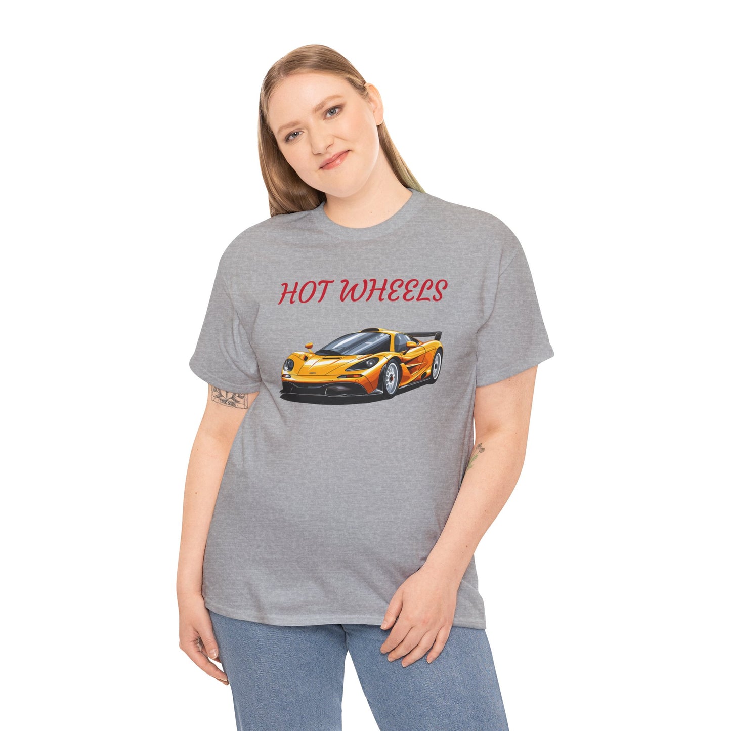 Princess Grace Hot Wheels Unisex Heavy Cotton Tee Cool Car Graphic T-Shirt for Enthusiasts