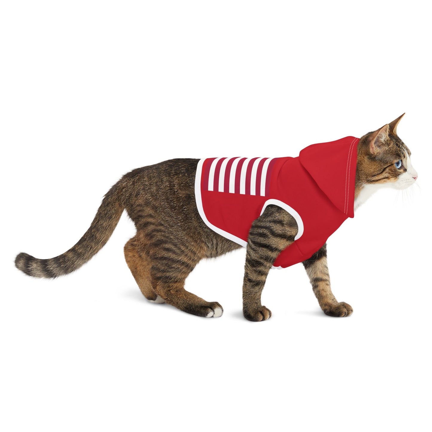 Princess Grace Patriotic Red Pet Hoodie with Flag Design