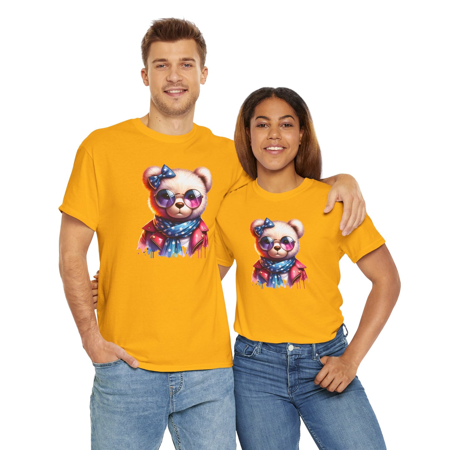 Princess Grace Cool Bear Graphic Unisex Heavy Cotton Tee Stylish & Fun for All