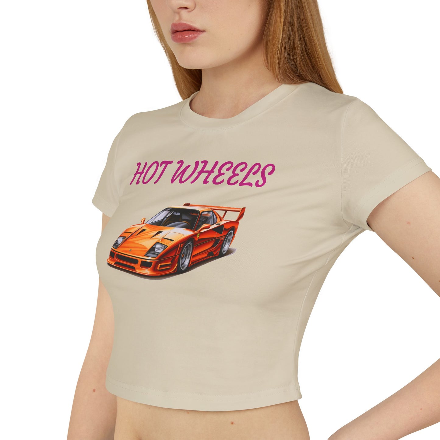 Princess Grace Cool Hot Wheels Women's Baby Tee Retro Car Graphic Top