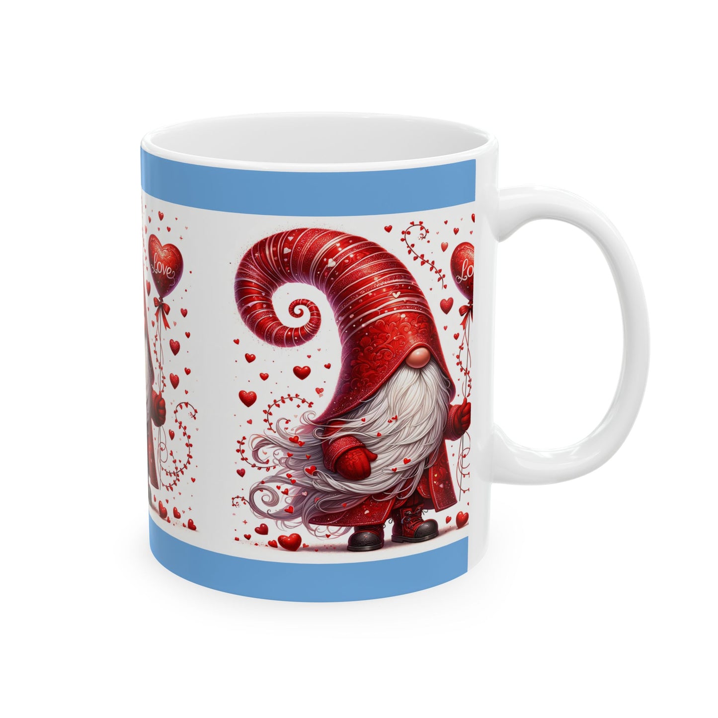 Princess Grace Love Themed Ceramic Mug with Whimsical Santa Design