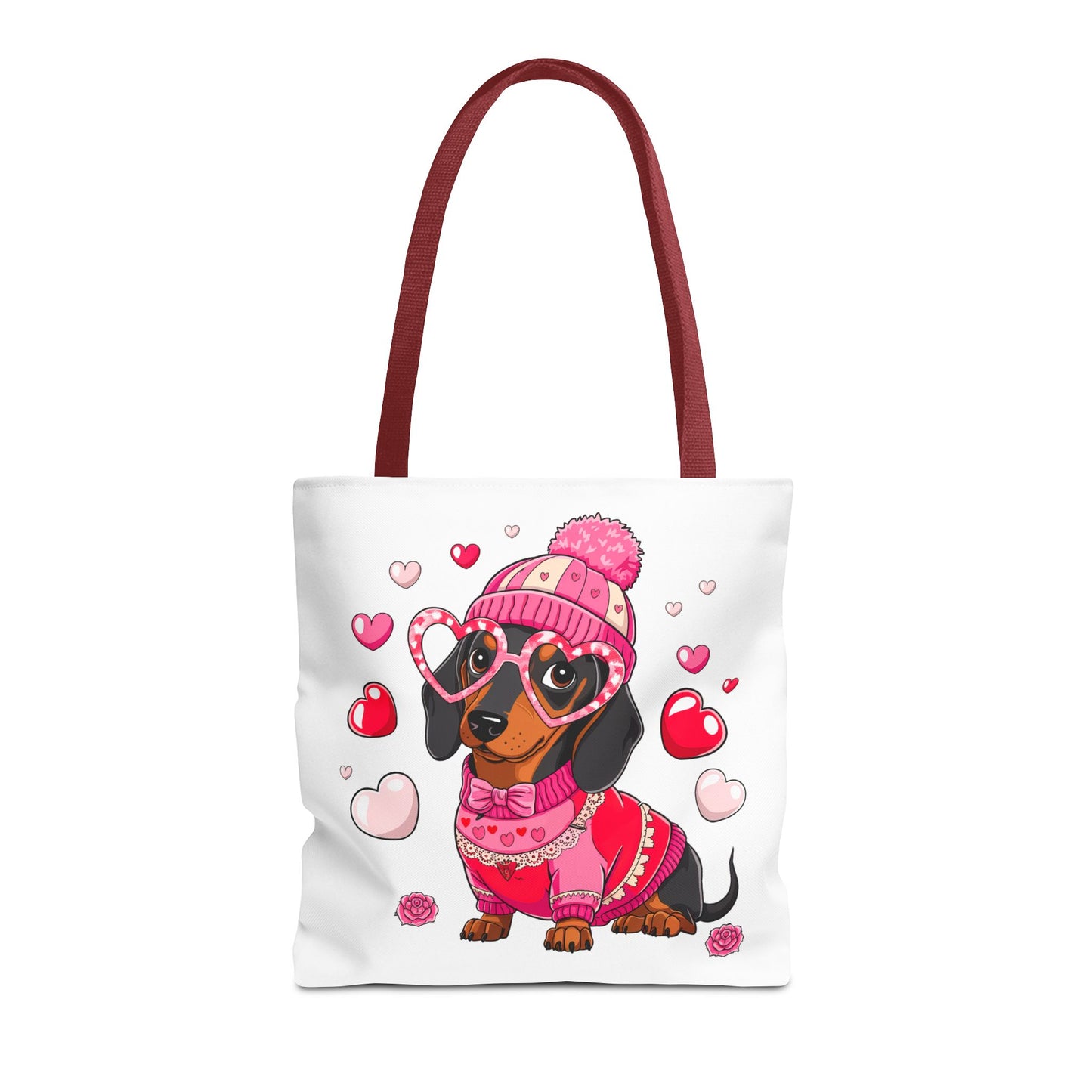 Princess Grace Cute Dog Love Tote Bag Perfect Gift for Dog Lovers on Valentine's Day