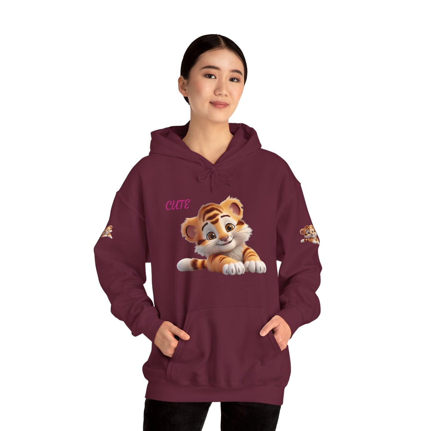 Princess Grace Cute Tiger Design Unisex Heavy Blend Hooded Sweatshirt