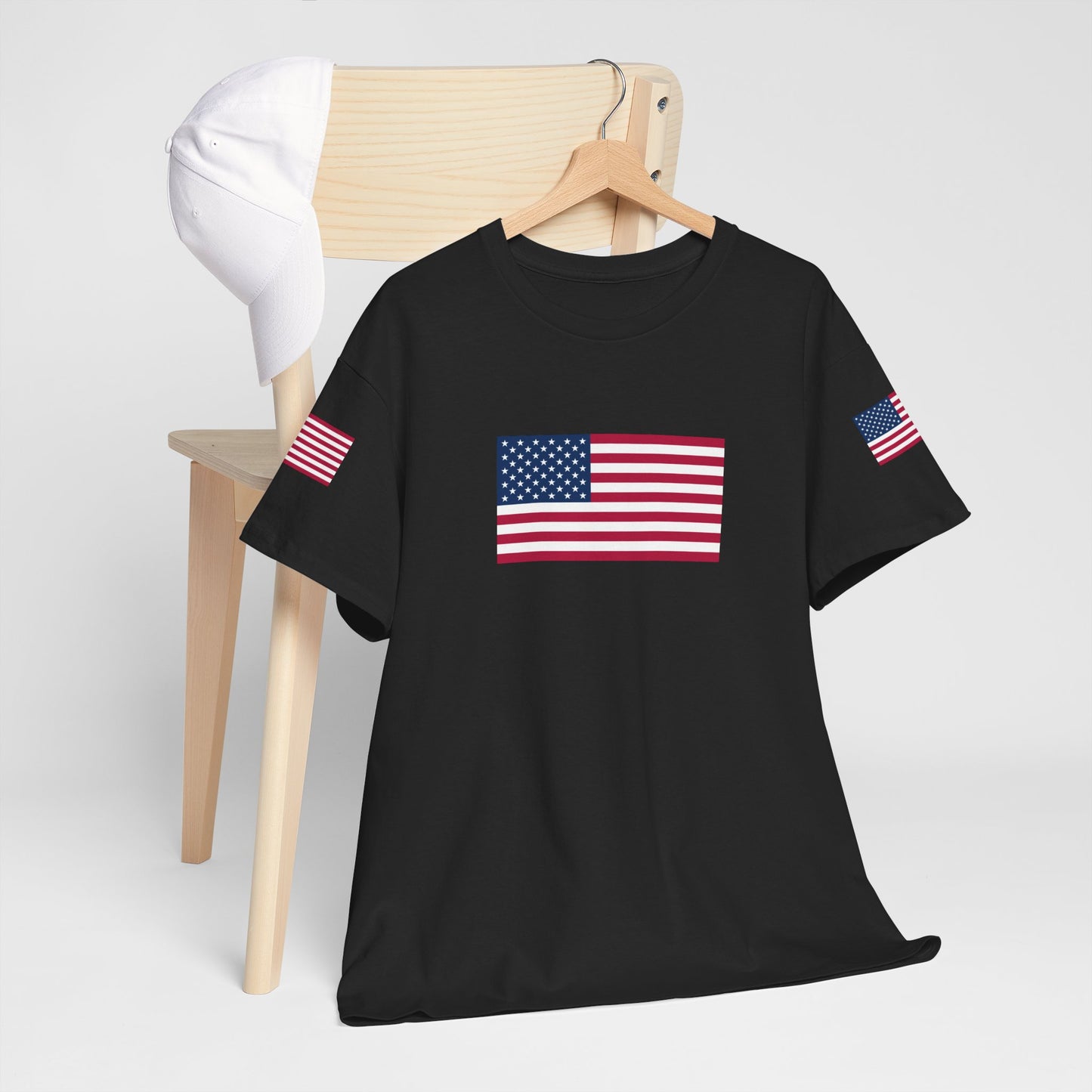 Princess Grace Patriotic Unisex Heavy Cotton Tee with USA Flag Design