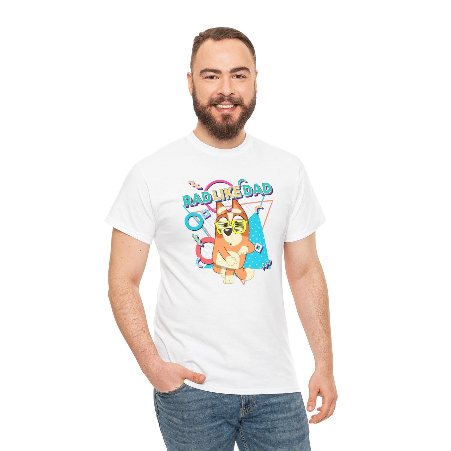 Princess Grace Bluer Rad Like Dad Fun Unisex Heavy Cotton Tee Graphic Tee for Everyday Wear and Gifts