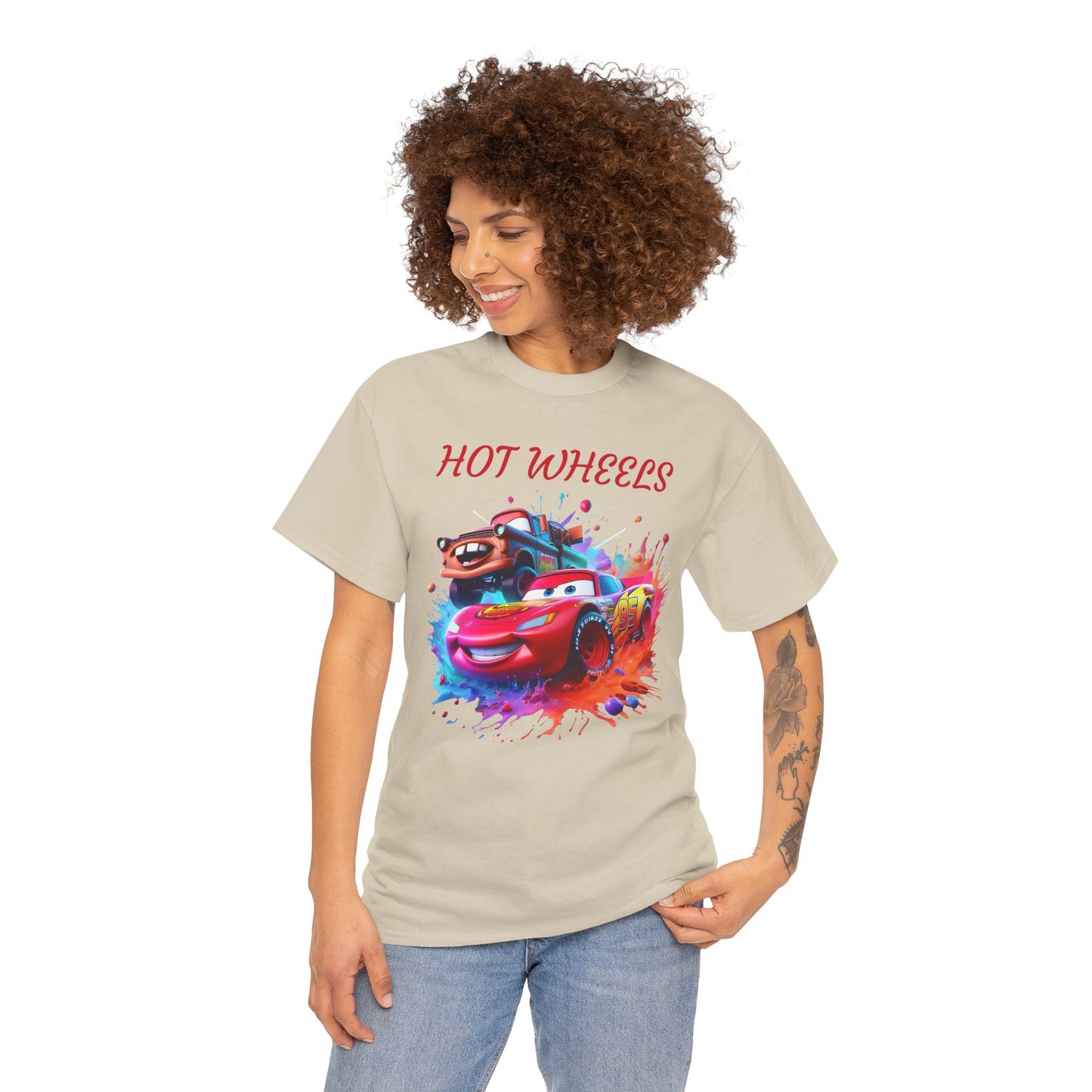 Princess Grace Cool Cars Unisex Heavy Cotton Tee Hot Wheels Graphic Tee for Kids and Adults