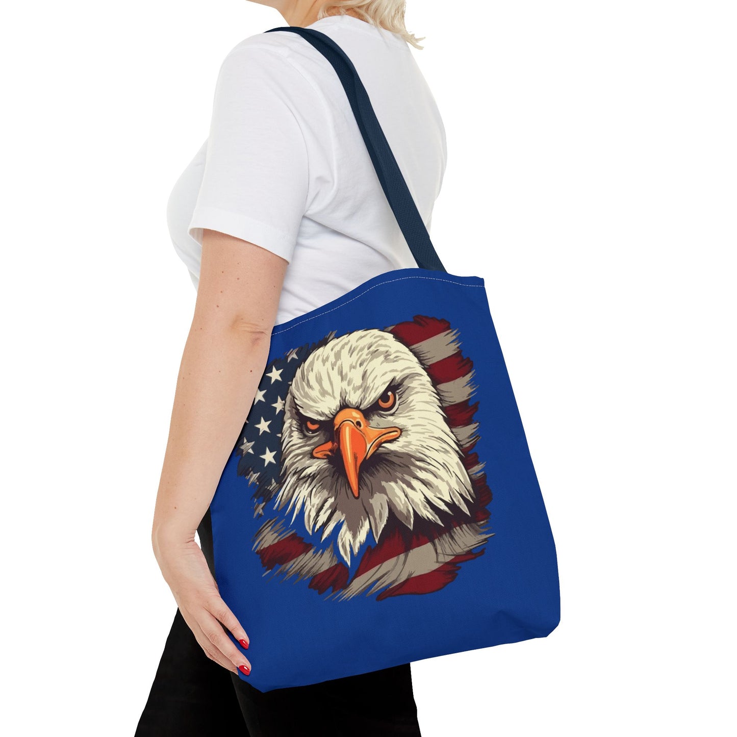 Princess Grace Patriotic Eagle Tote Bag American Flag Design