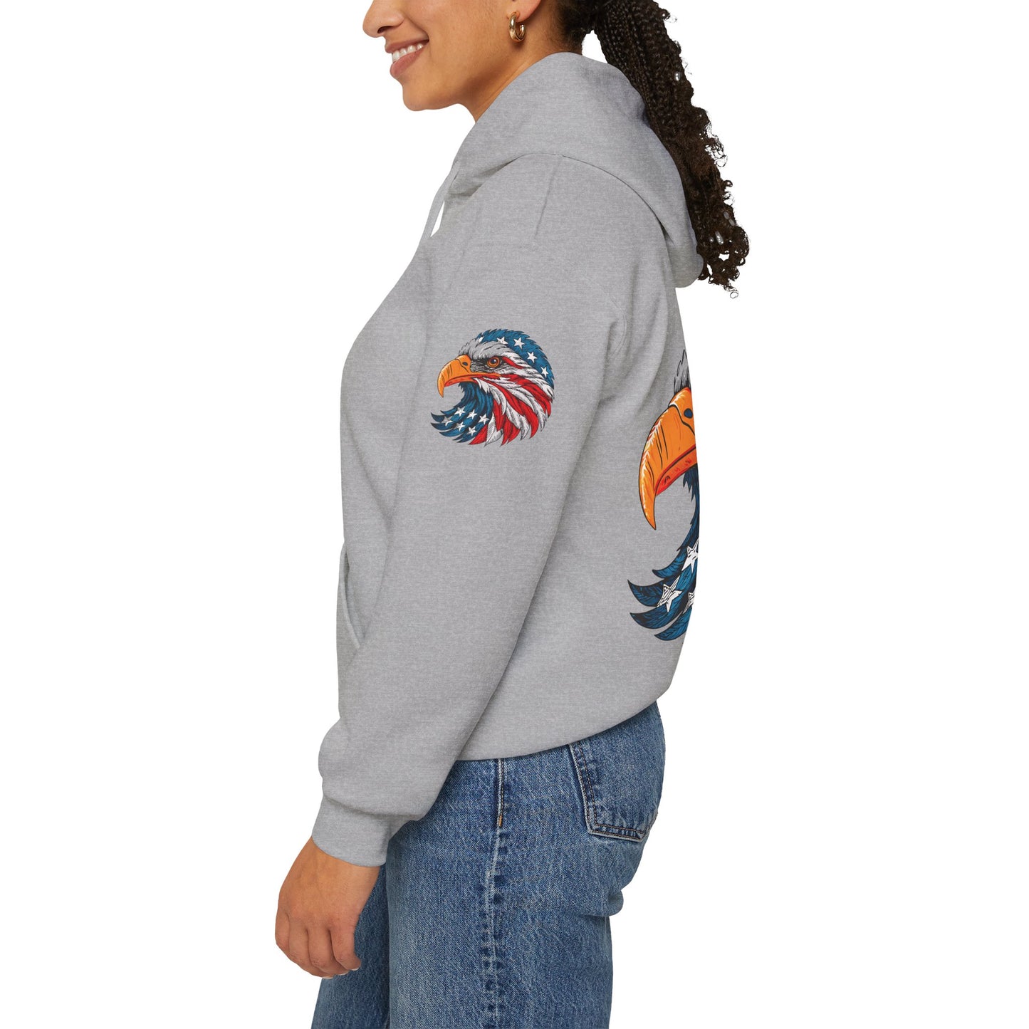 Princess Grace Patriotic Eagle Hoodie Unisex Heavy Blend Sweatshirt