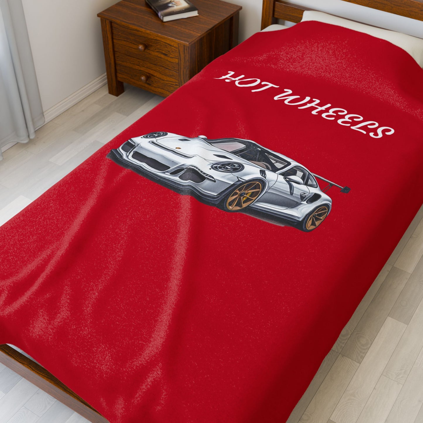 Princess Grace Hot Wheels Plush Blanket Cozy Automotive Throw for Car Enthusiasts