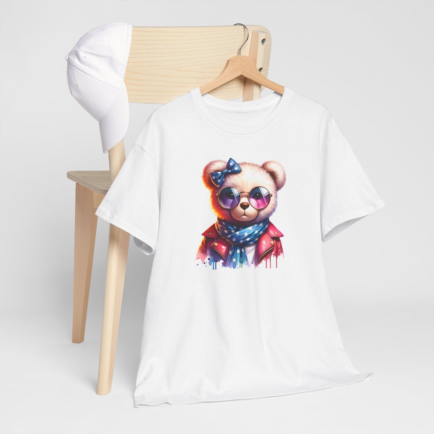 Princess Grace Cool Bear Graphic Unisex Heavy Cotton Tee Stylish & Fun for All