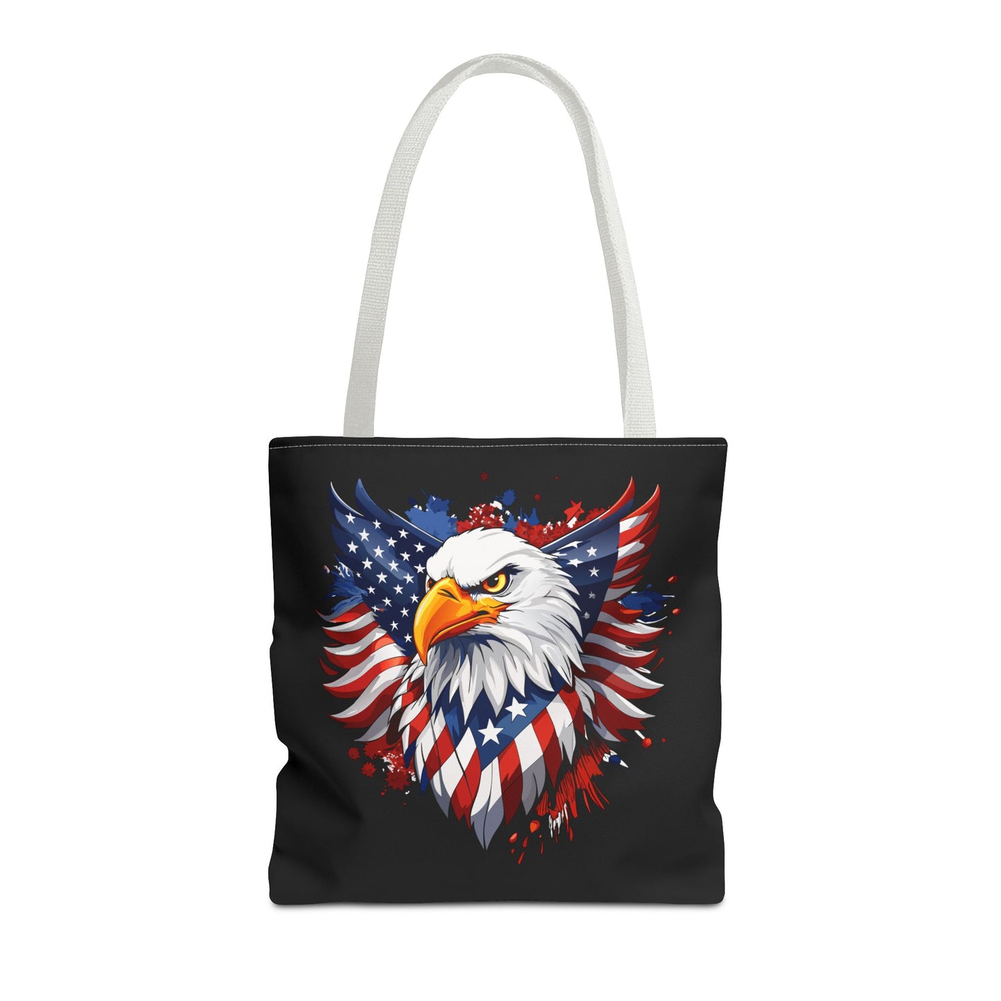 Princess Grace Patriotic Eagle Tote Bag American Flag Design for Fourth of July & Everyday Use