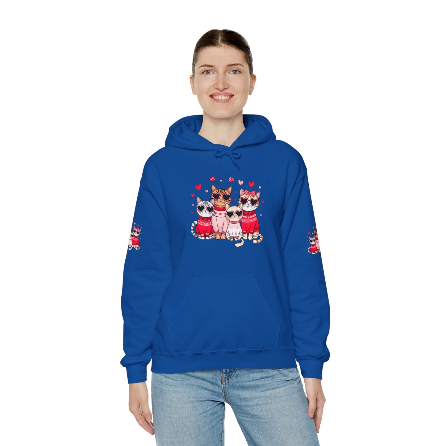 Princess Grace Cute Cat Lovers Hoodie with Heart Design