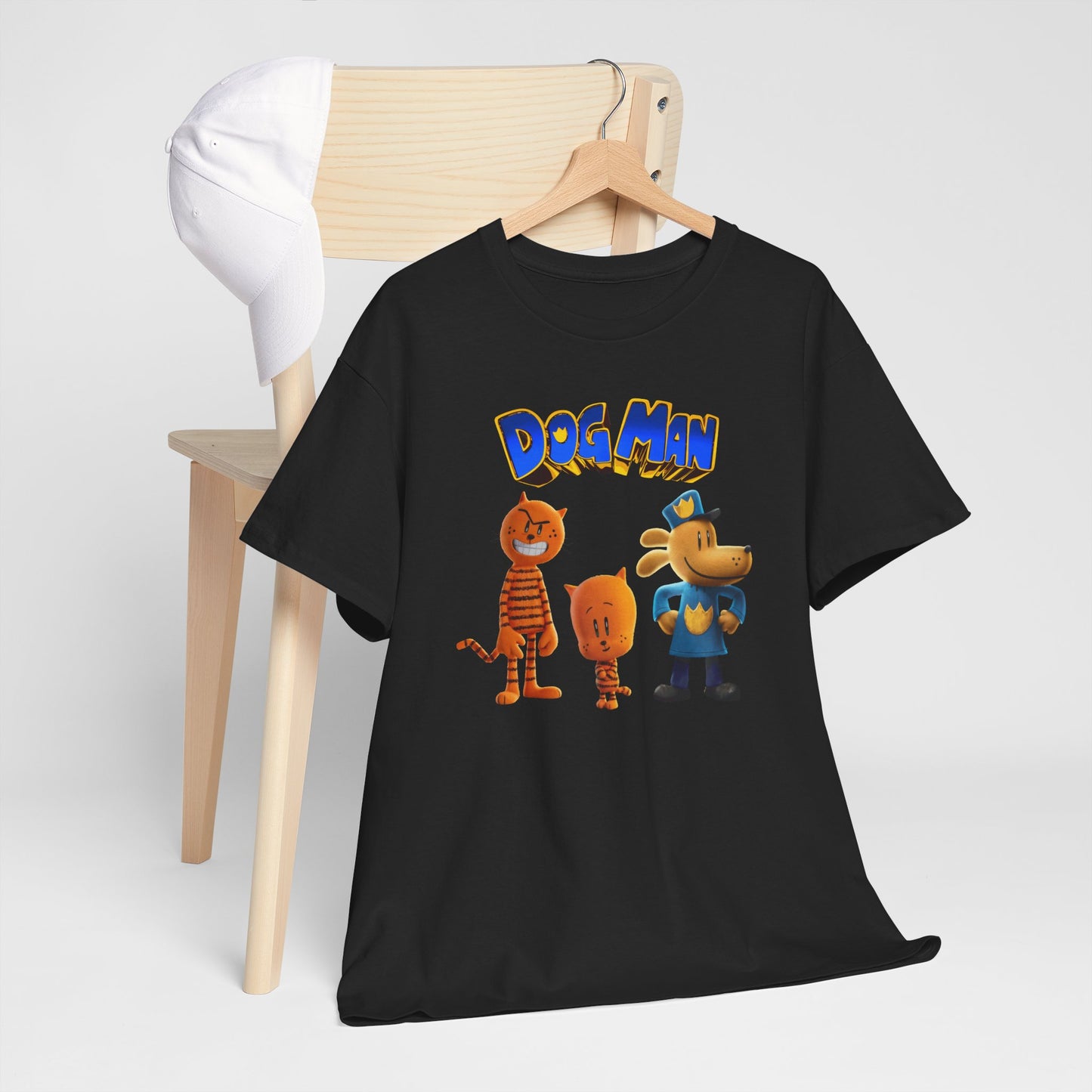 Princess Grace Dog Man Cartoon Unisex Heavy Cotton Tee Fun Graphic Tee for Kids and Fans