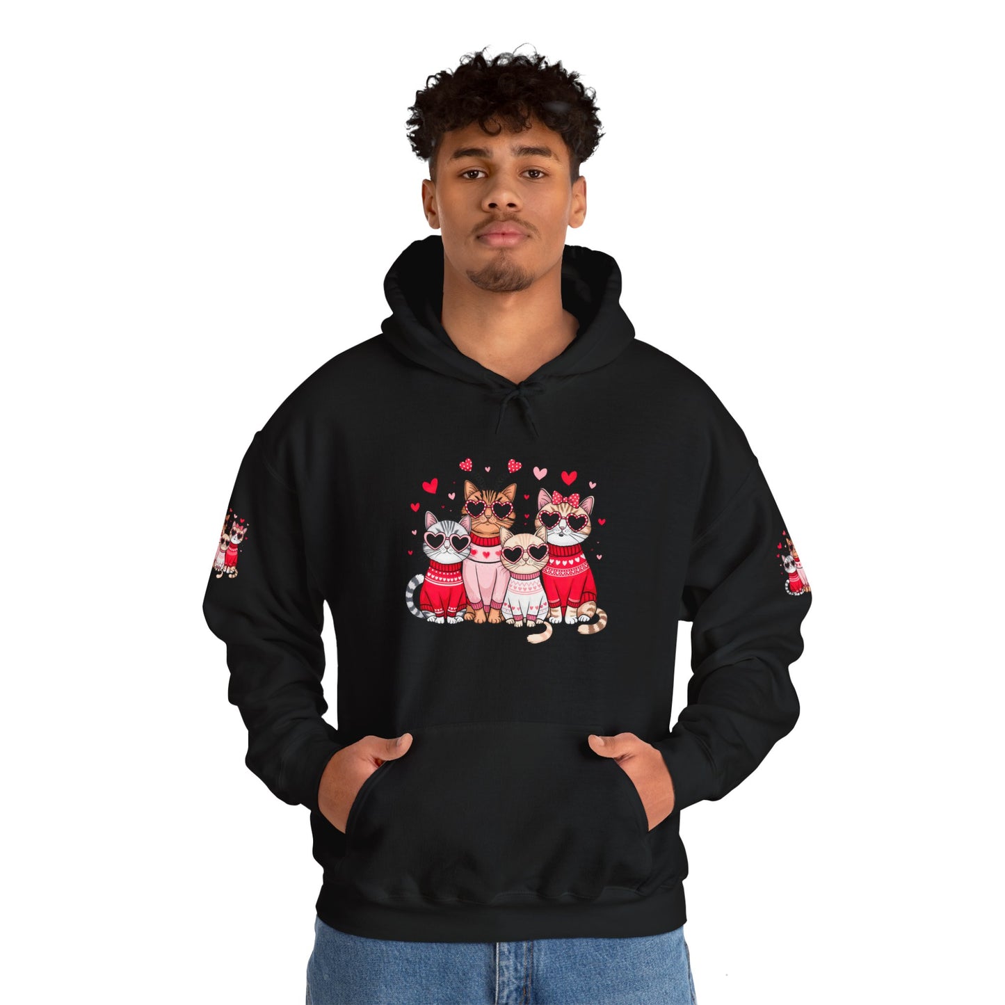 Princess Grace Cute Cat Lovers Hoodie with Heart Design