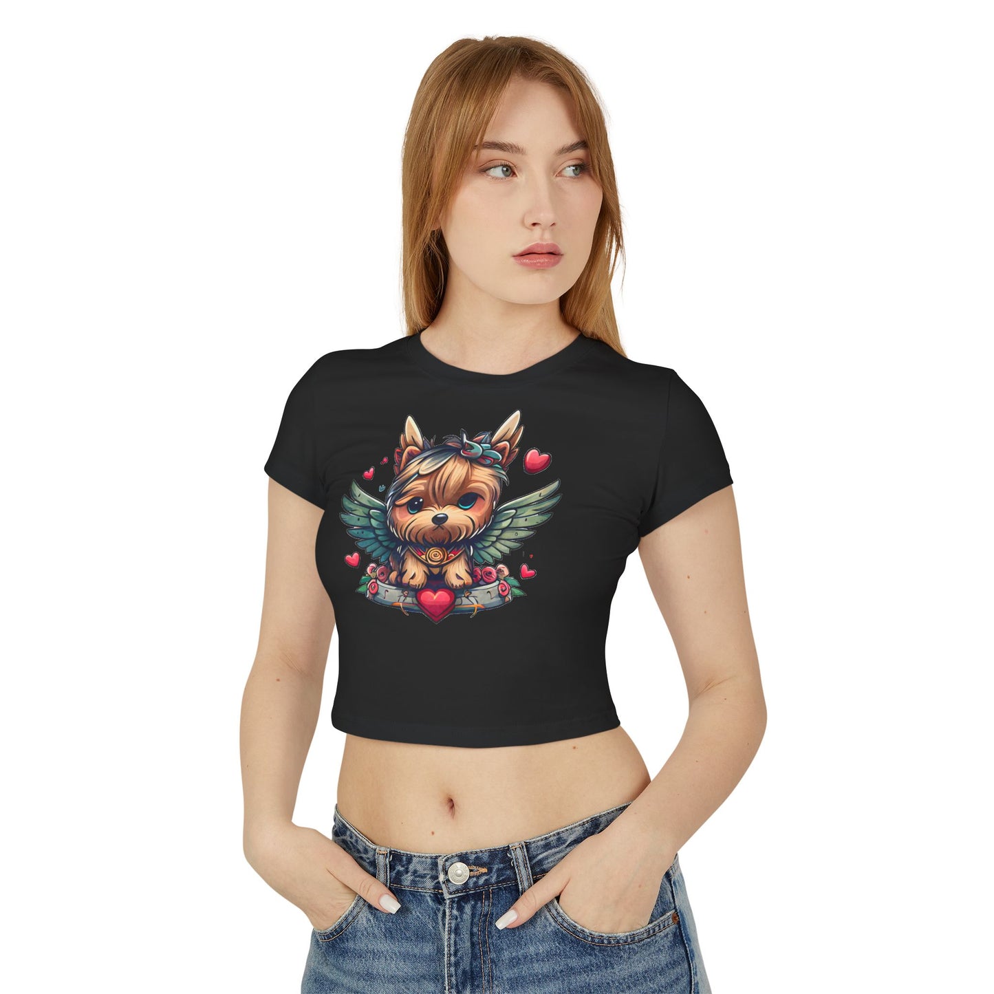 Princess Grace Cute Yorkie Graphic Baby Tee for Dog Lovers