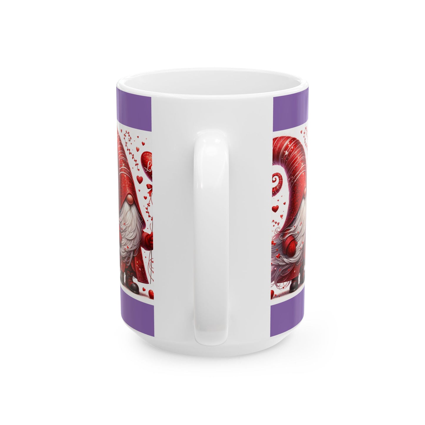 Princess Grace Whimsical Love Gnome Ceramic Mug Cute Valentine’s Day Gift