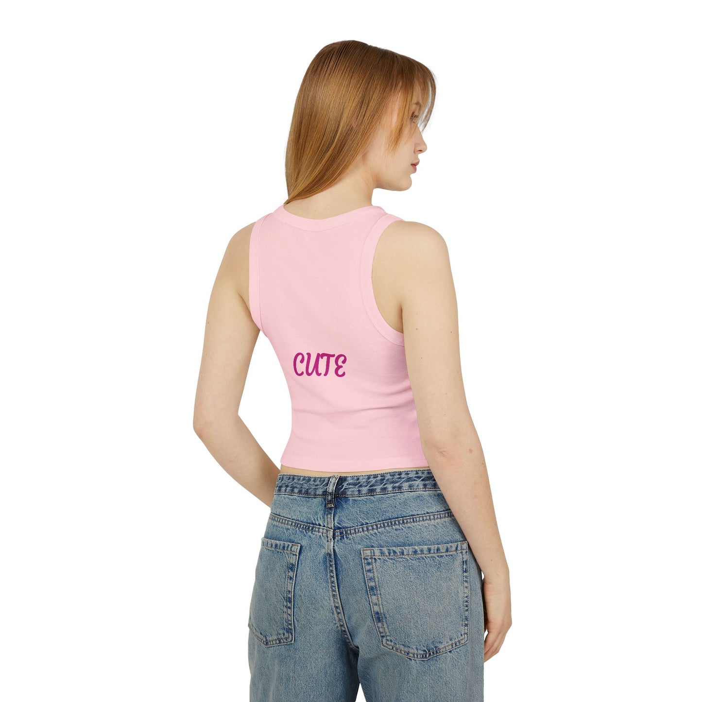 Princess Grace Cute Tiger Women's Micro Rib Racer Tank Top Fun & Playful Summer Wear