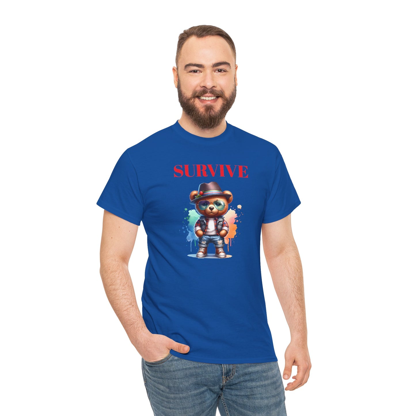 Princess Grace Survive Graphic Unisex Heavy Cotton Tee Fun and Bold Design for Adventurers
