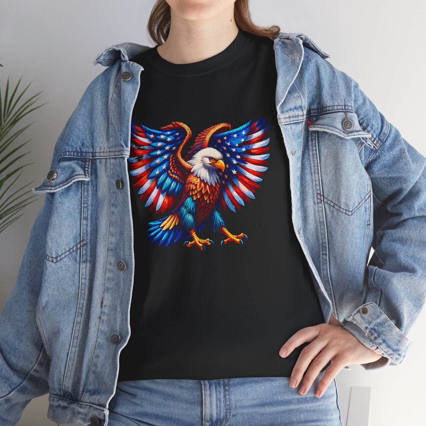 Princess Grace Patriotic Eagle Graphic Tee Unisex Heavy Cotton T-Shirt