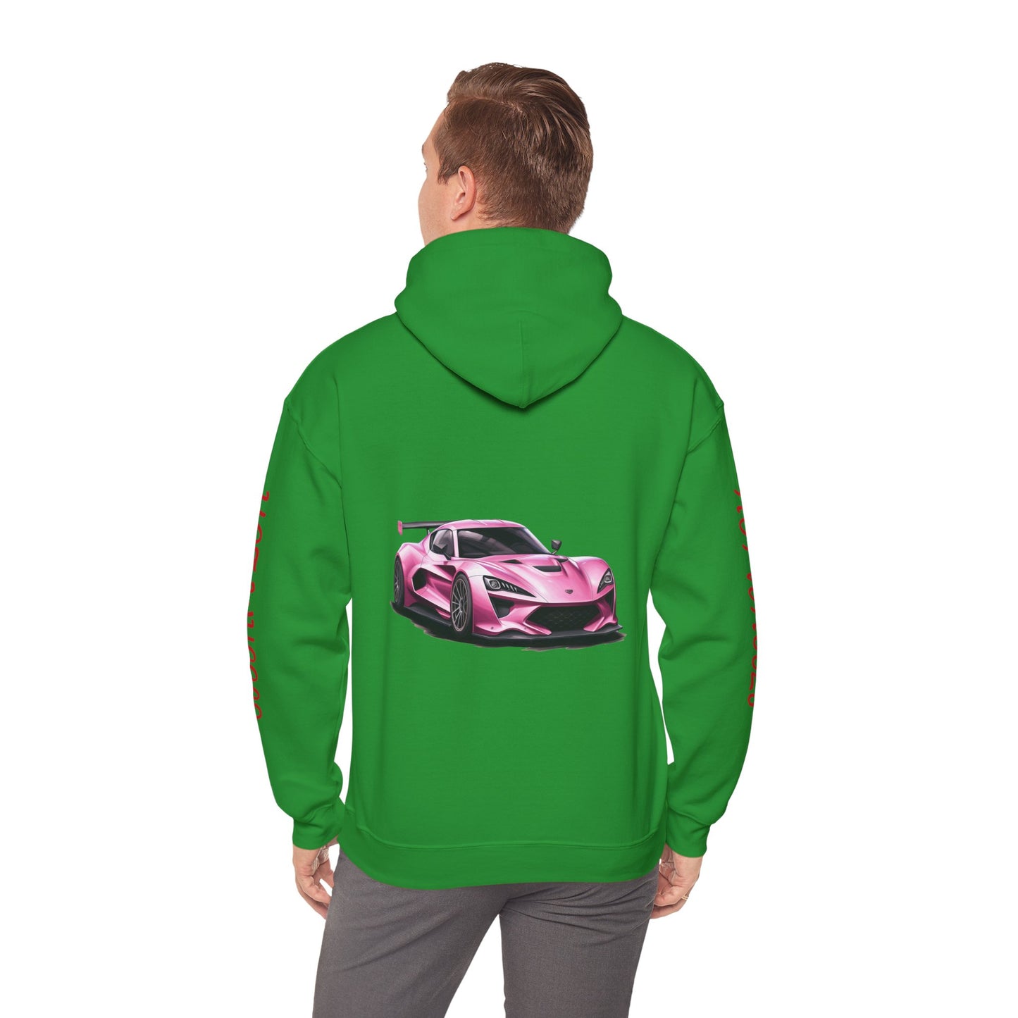 Princess Grace Hot Wheels Unisex Hoodie Stylish Pink Racing Car Design