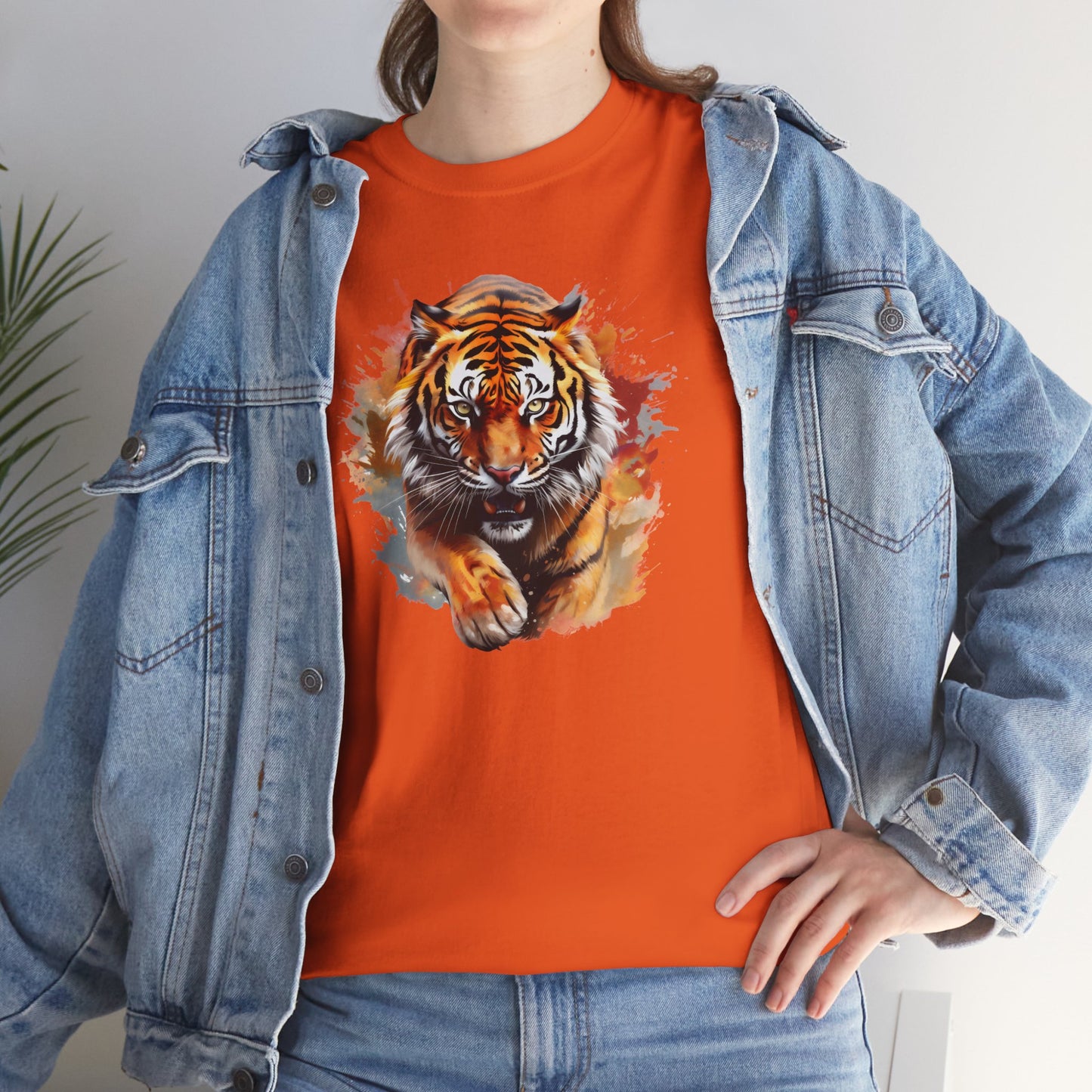 Princess Grace Fierce Tiger Unisex Heavy Cotton Tee Wild Animal Graphic Shirt